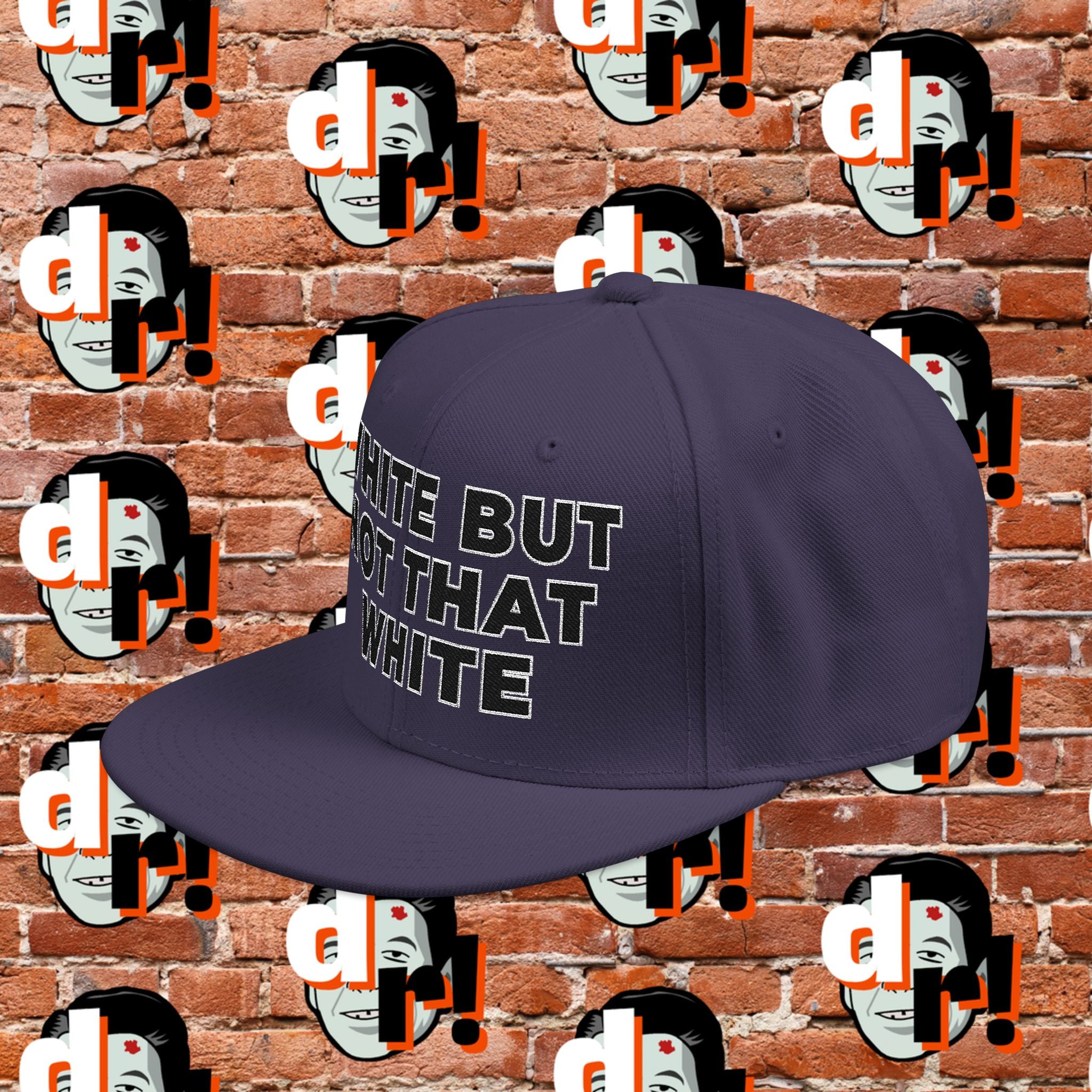 White But Not That White (Black Letter w/o)Snapback