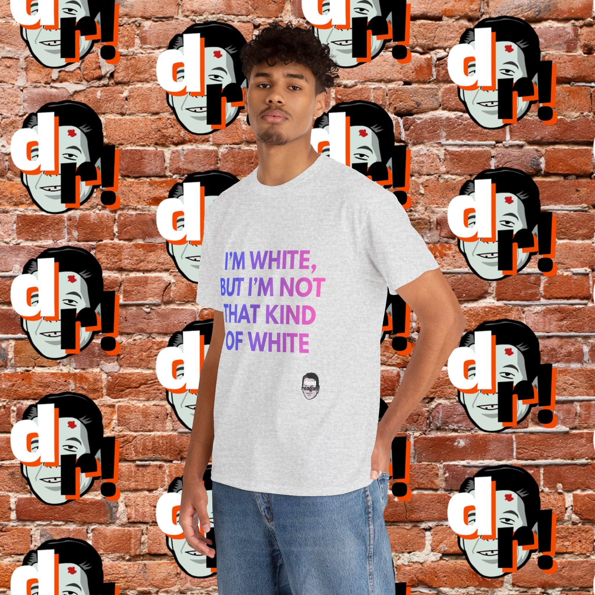 I’m White But… (Pink/Blue Gradient Letter) Unisex Heavy Cotton Tee