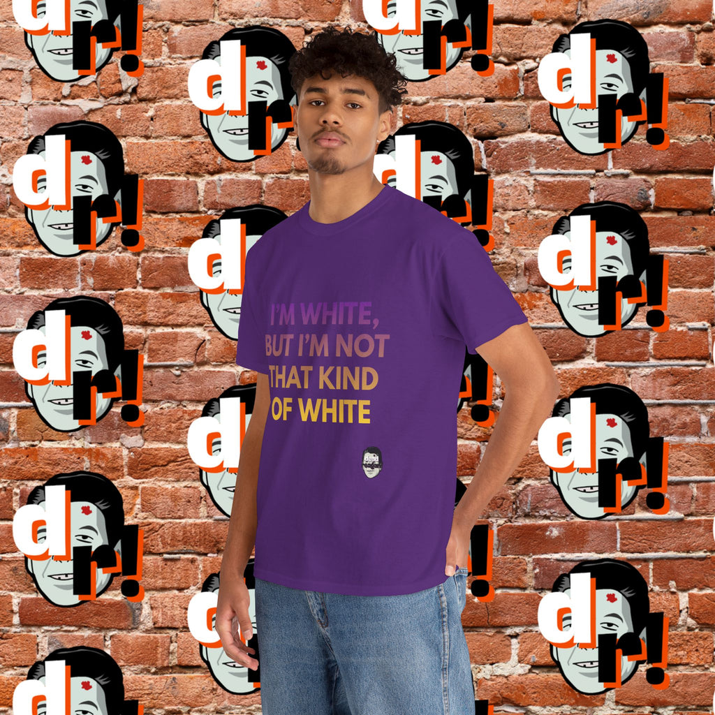 I’m White But… (Purple/Yellow Gradient Letter) Unisex Heavy Cotton Tee