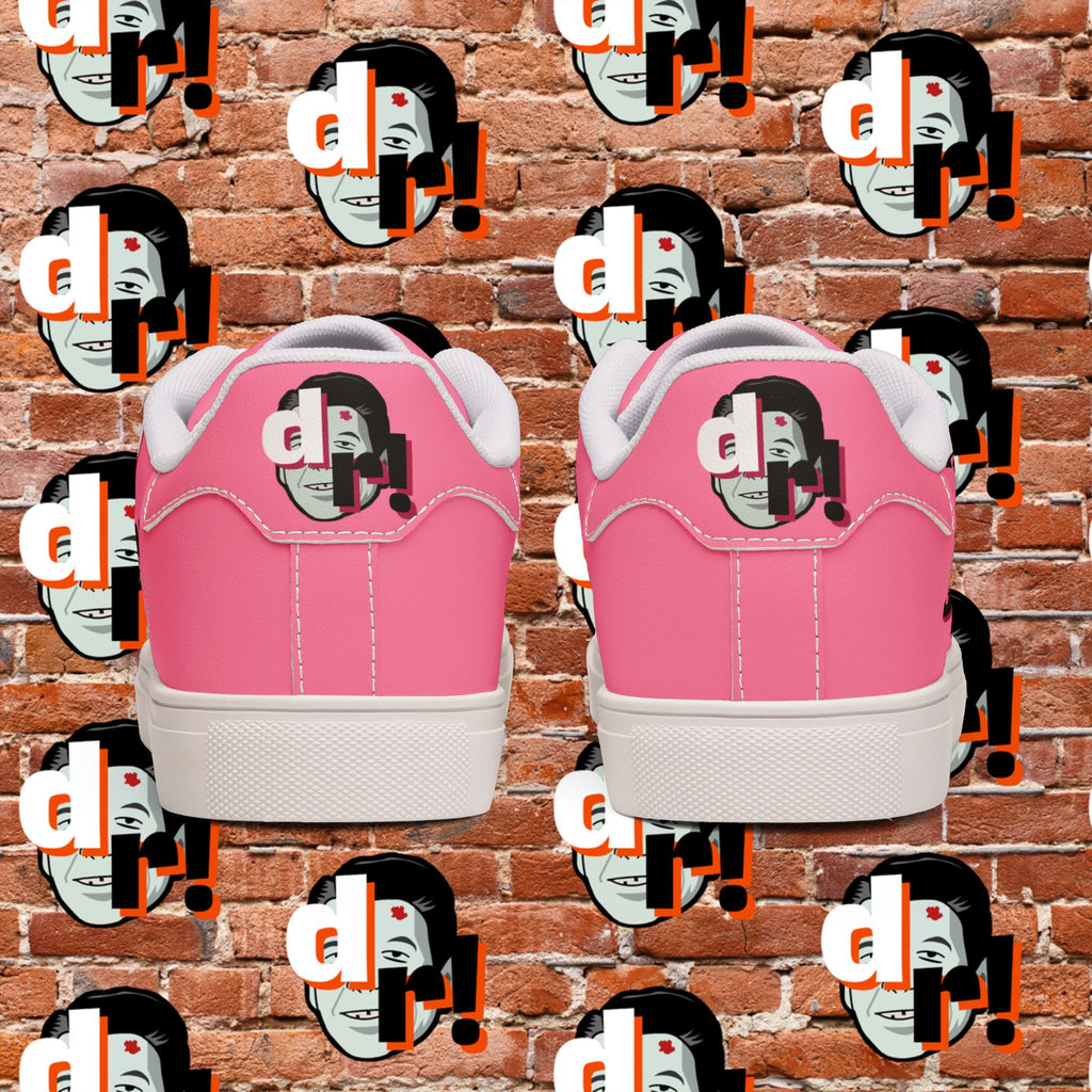 Dead Reagan (PANK/Pink) Men's Low-Top Pleather Sneakers
