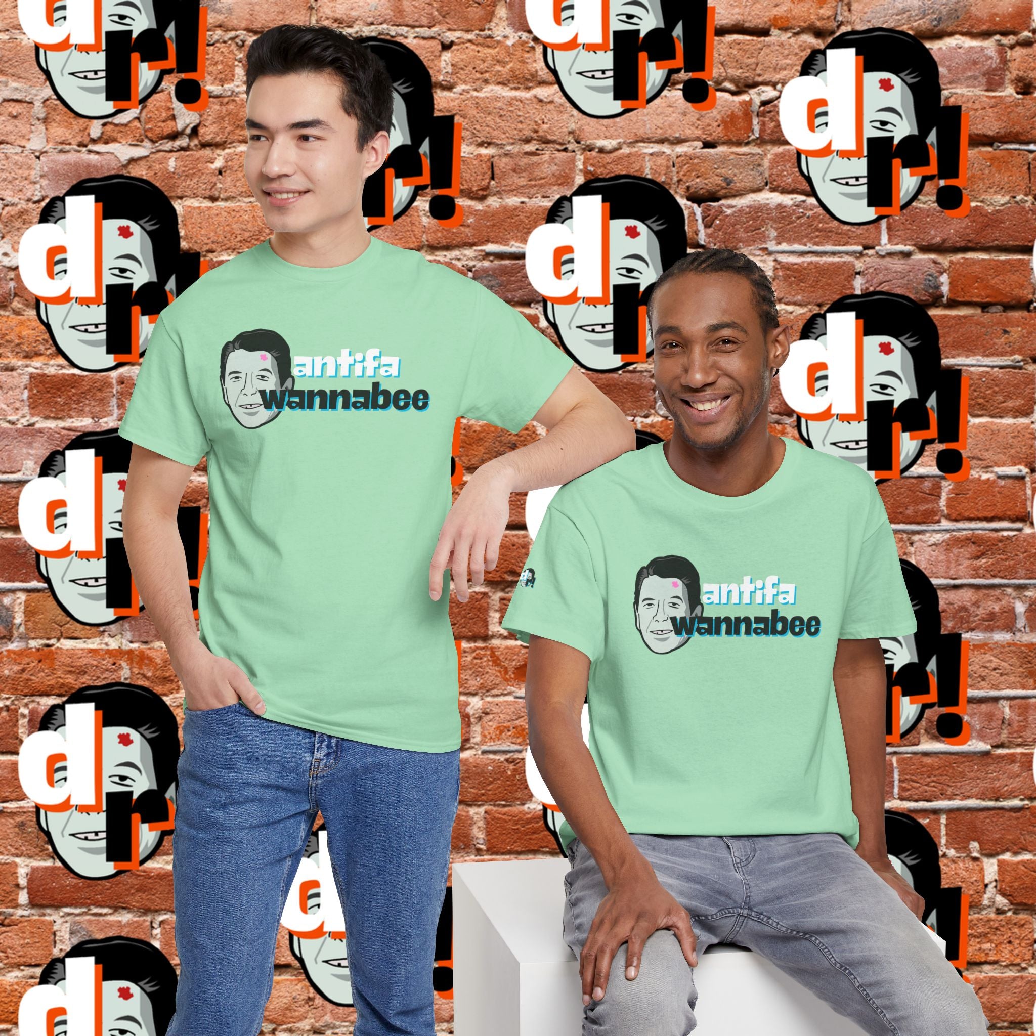 Antifa Wannabee (Teal) Unisex Heavy Cotton Tee