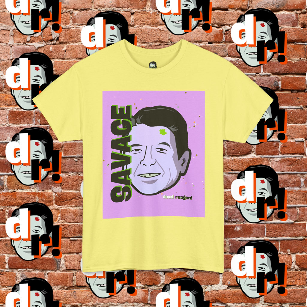 Savage Dead Reagan Graphic Tee Lavender and Lime