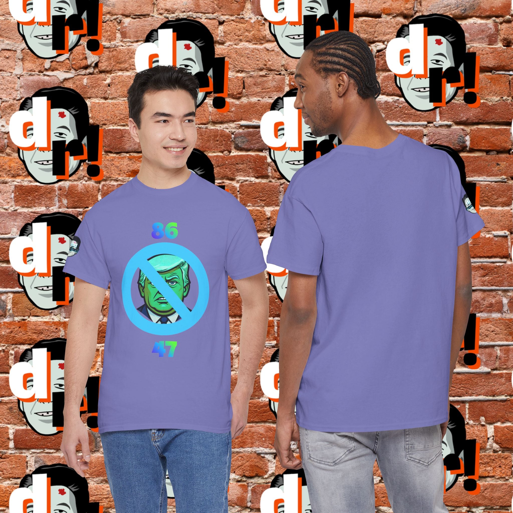 86/47 Lime & Blue Unisex Heavy Cotton Tee