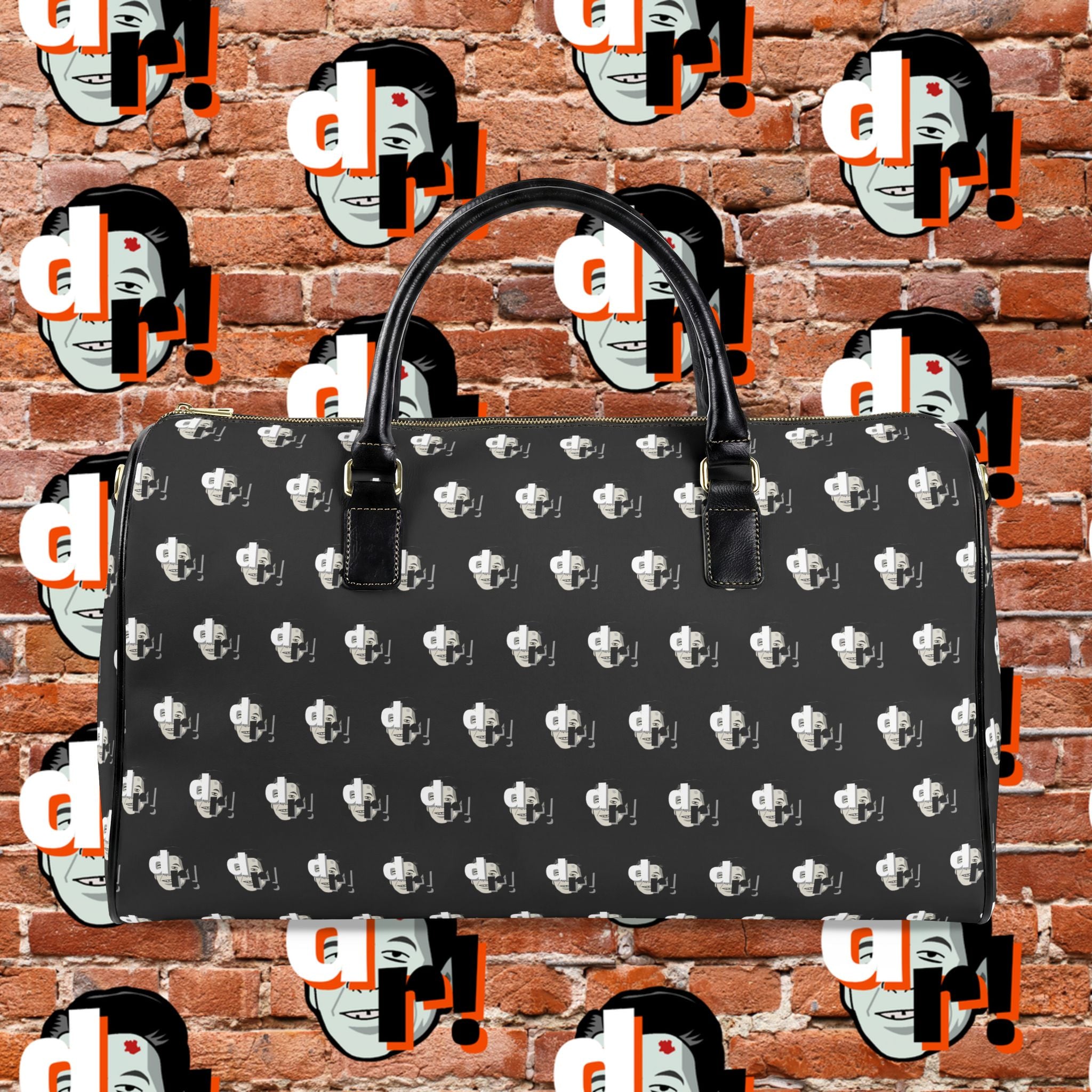 Dead Reagan Pleather Weekender Duffle- Black