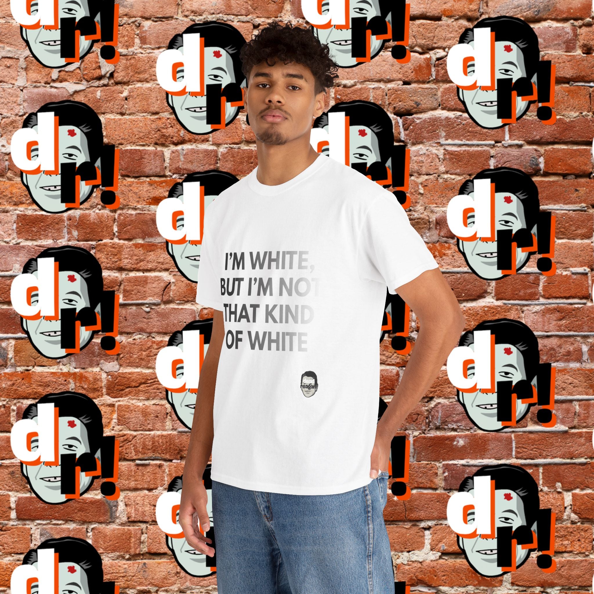 I’m White Buy… (B/W Gradient Letter) Unisex Heavy Cotton Tee