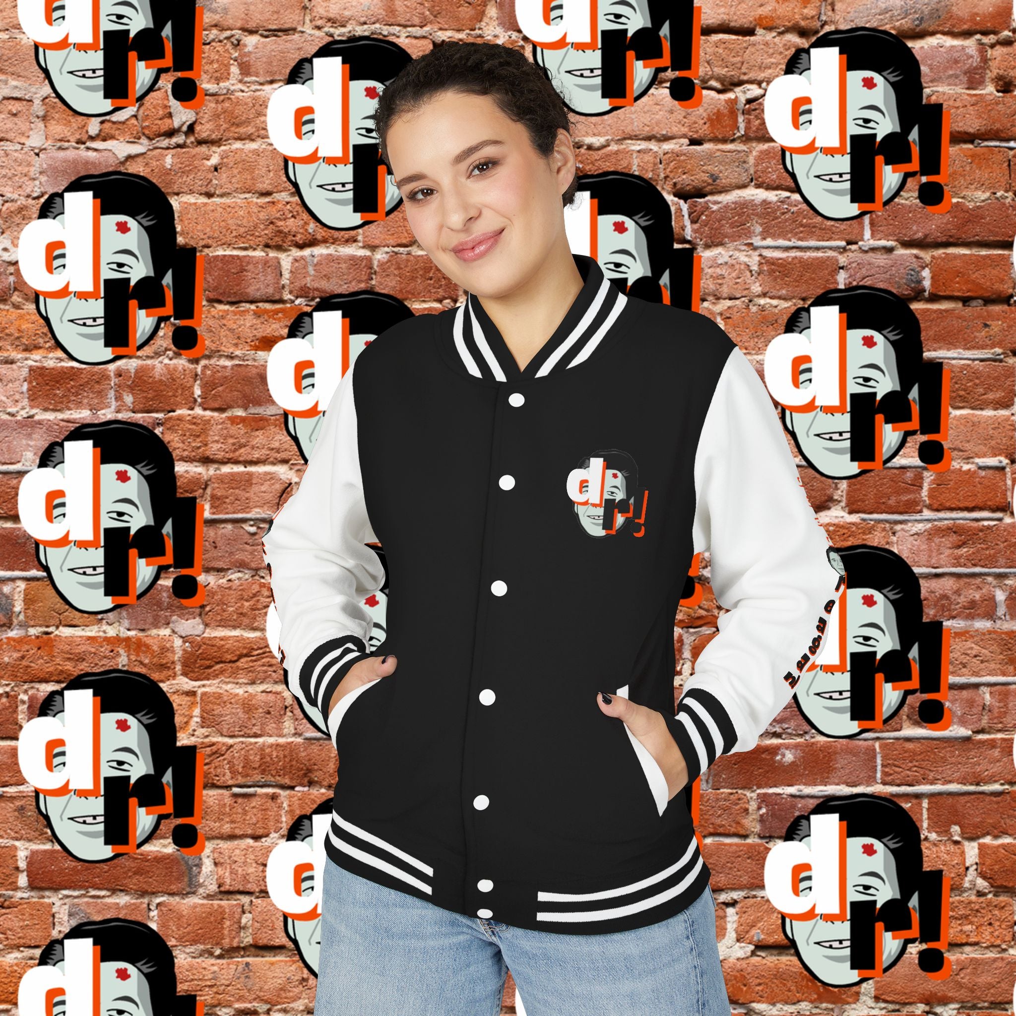 Antifa Wannabee Graphic Varsity Jacket