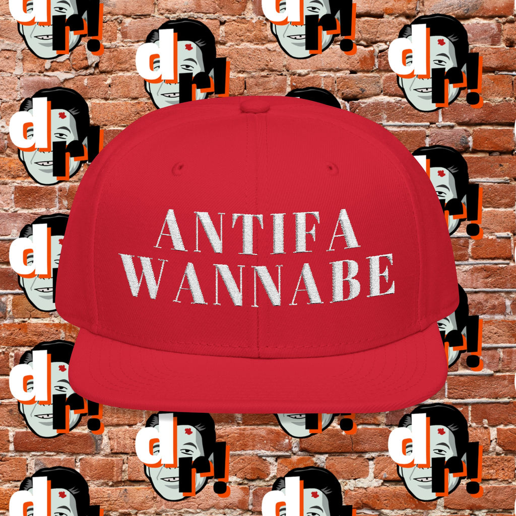 Antifa Wannabe Red Snapback (Embroidery)