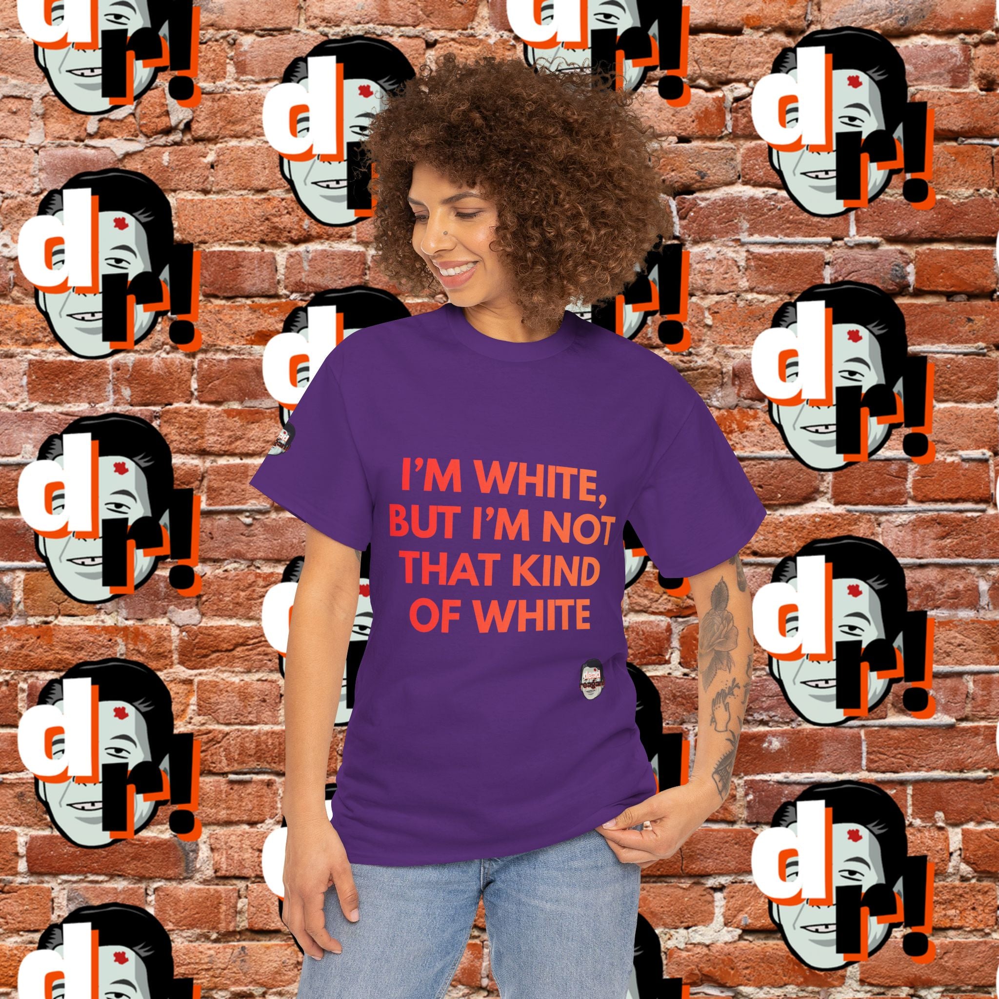 I’m White But… (Orange Gradient Letter) Unisex Heavy Cotton Tee