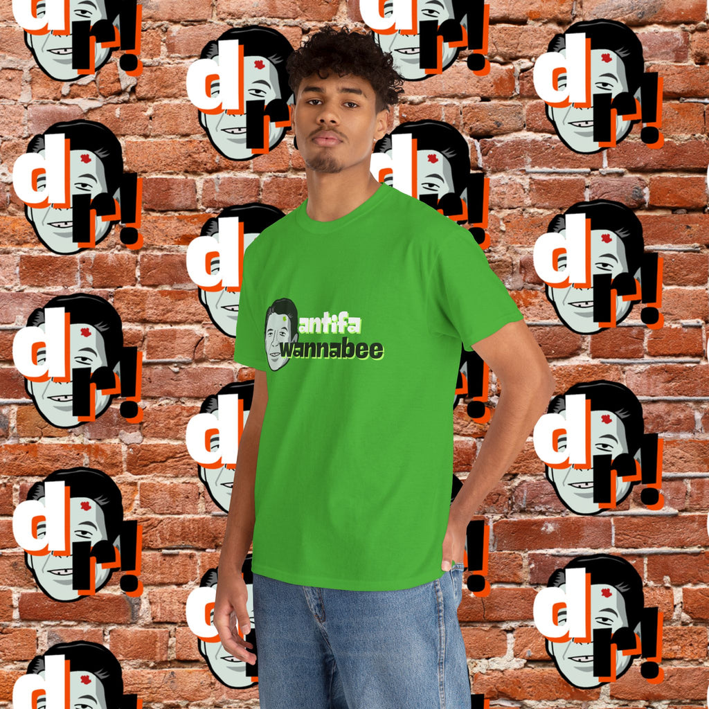 Antifa Wannabe (Lime) Unisex Heavy Cotton Tee
