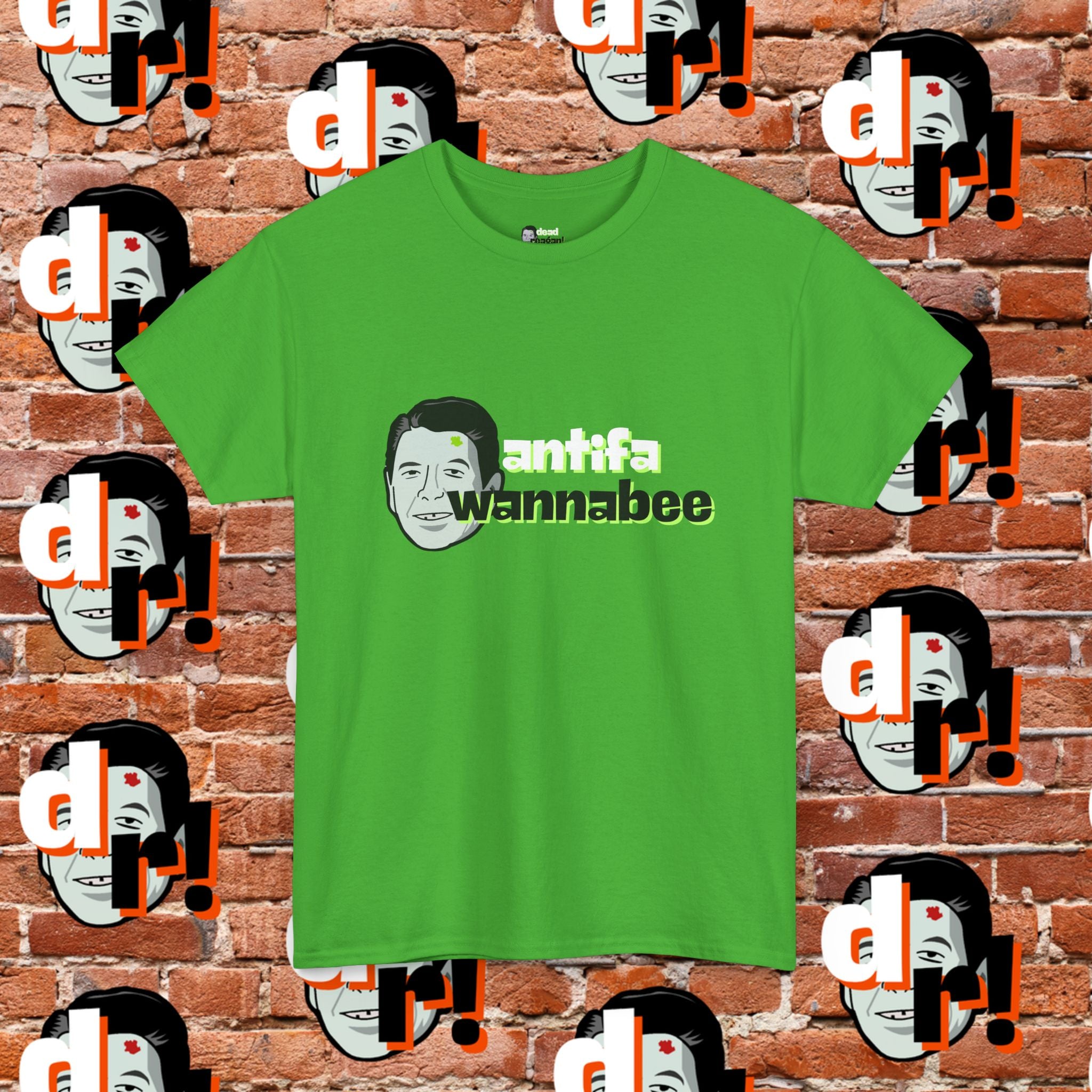 Antifa Wannabe (Lime) Unisex Heavy Cotton Tee