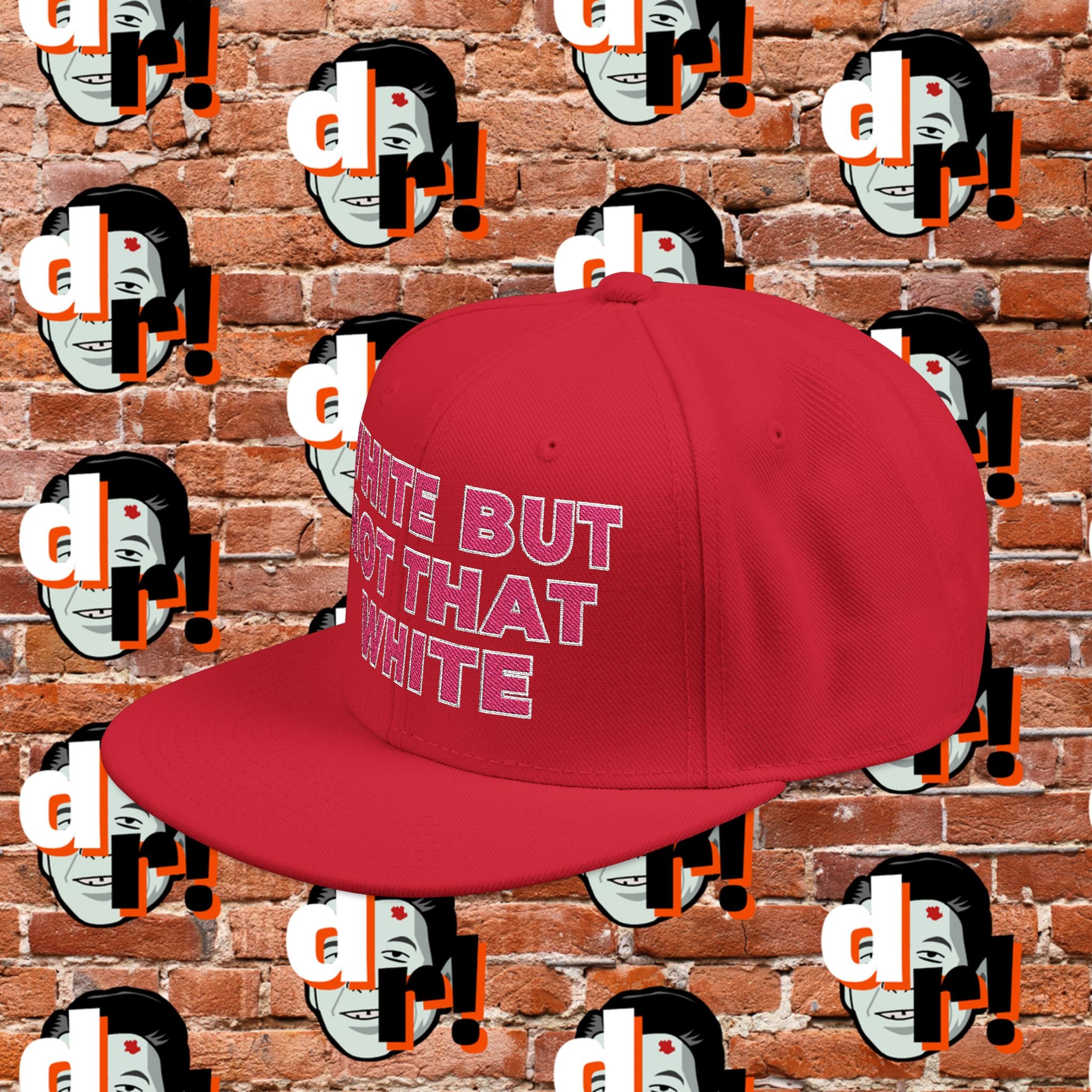 White But Not That White (Pink Letter W/O) Snapback