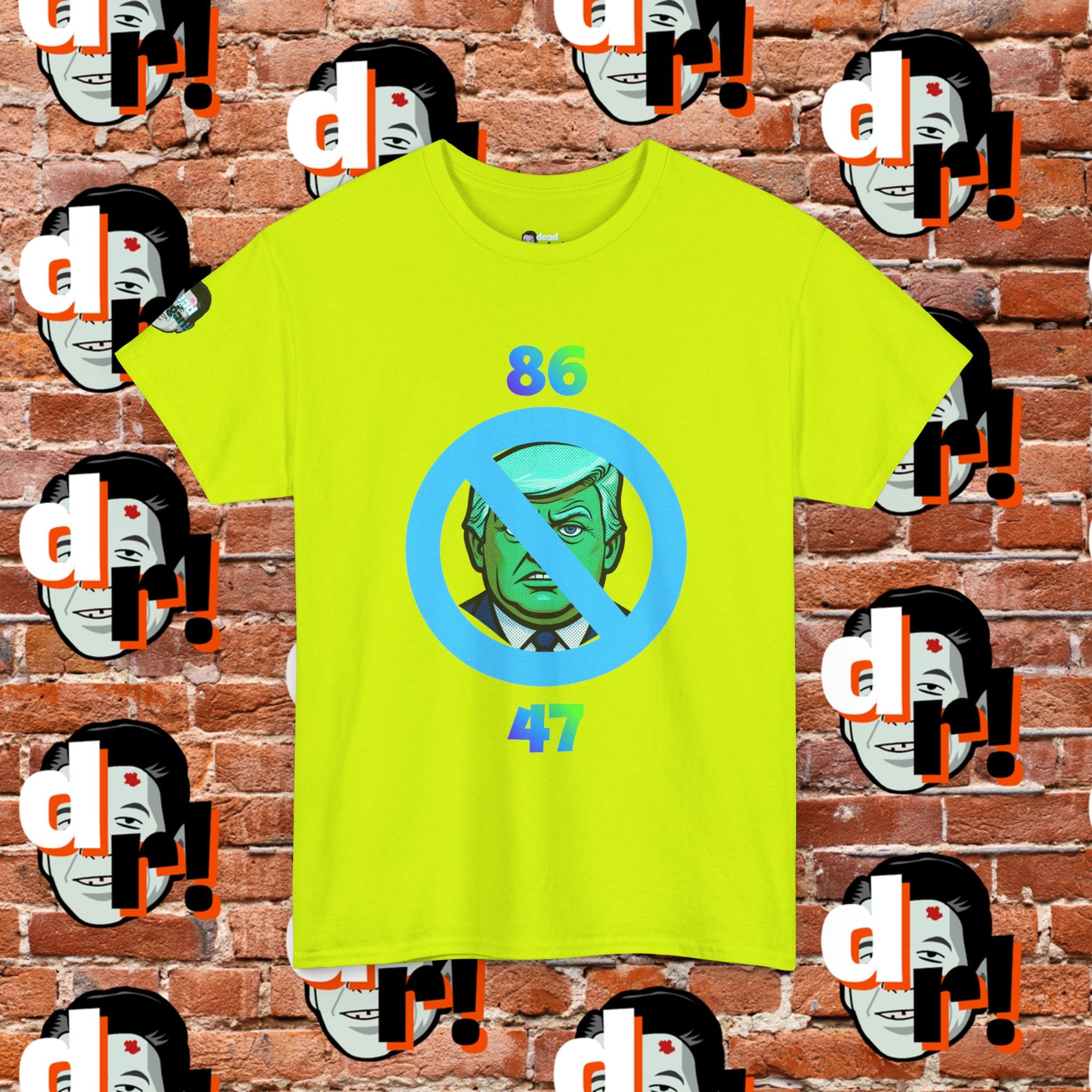 86/47 Lime & Blue Unisex Heavy Cotton Tee