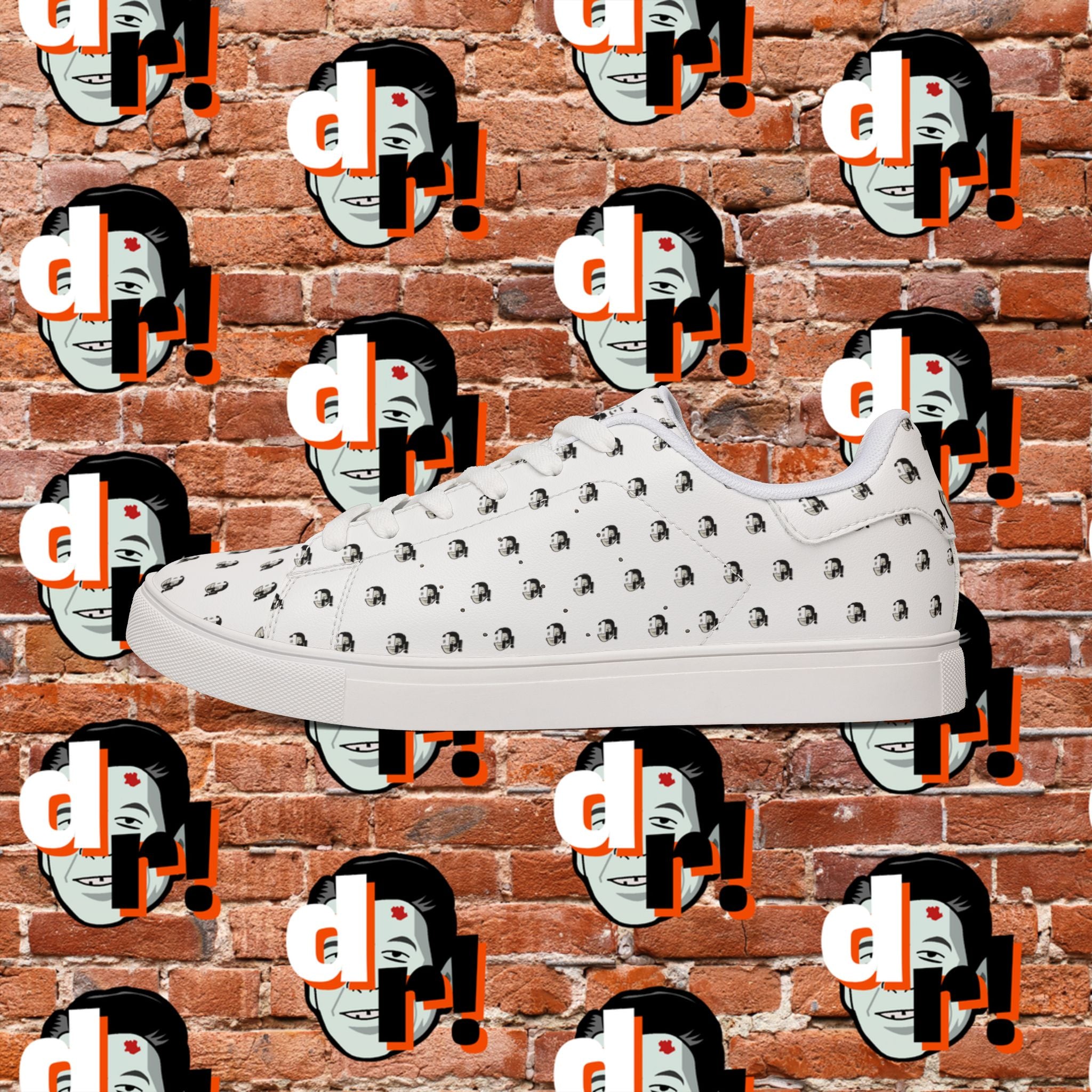 Dead Reagan Monogram All Over (Mono Lite) Men's Low-Top Pleather Sneakers