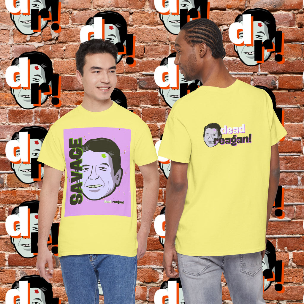 Savage Dead Reagan Graphic Tee Lavender and Lime