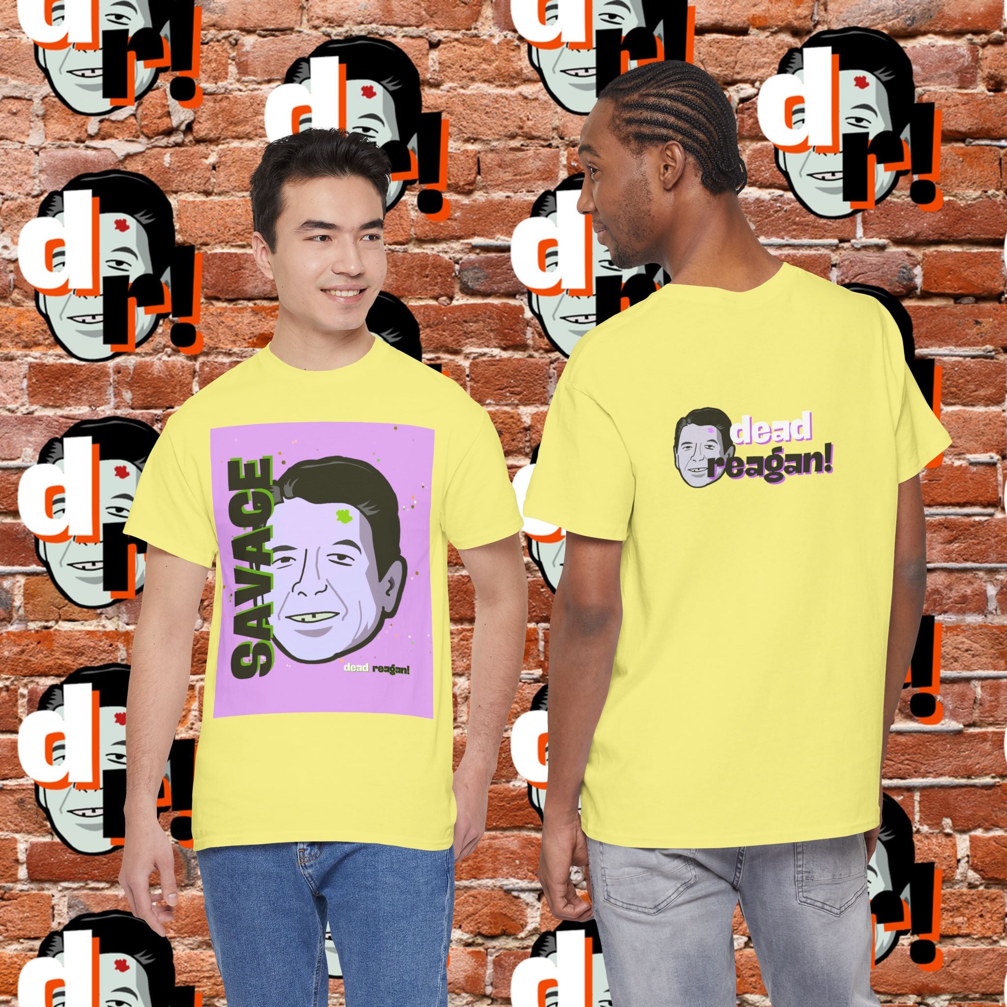 Savage Dead Reagan Graphic Tee Lavender and Lime
