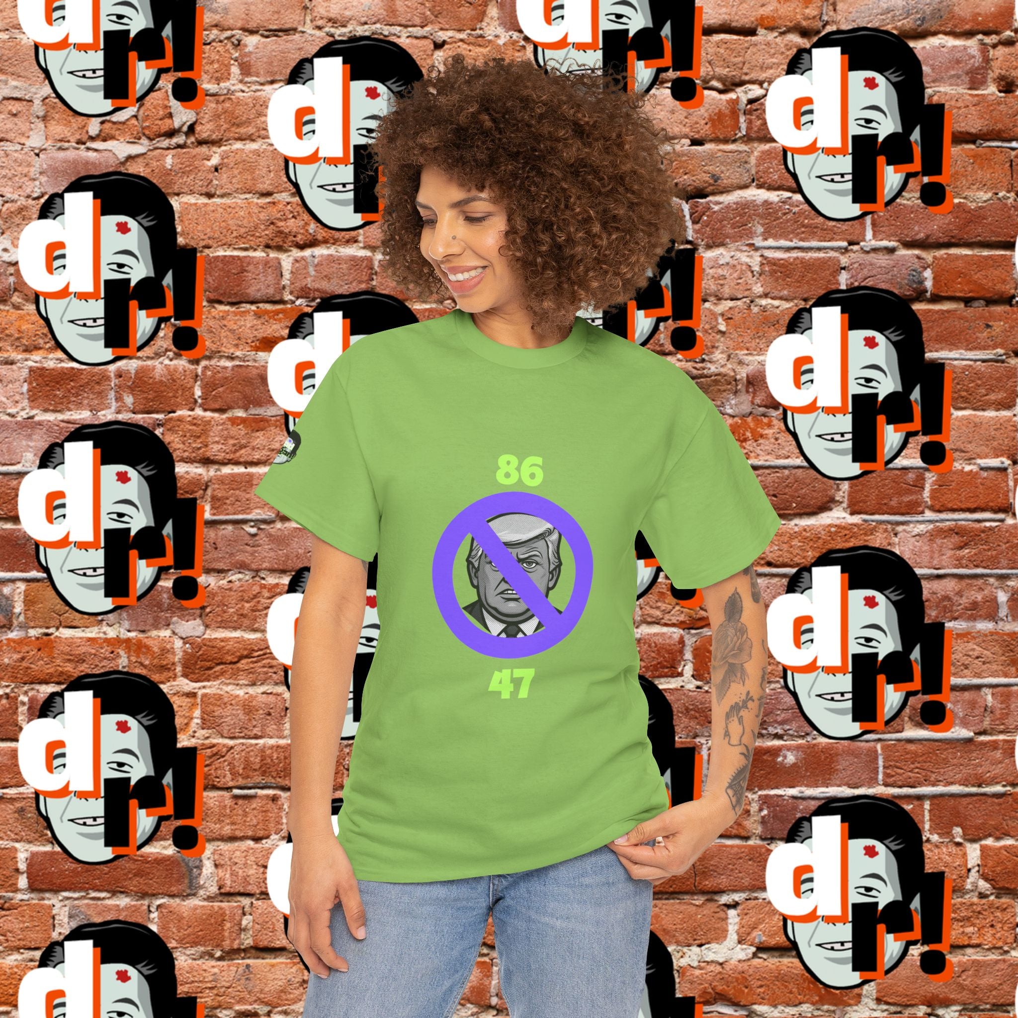 86/47 Lime & Purple  Variant Unisex Heavy Cotton Tee
