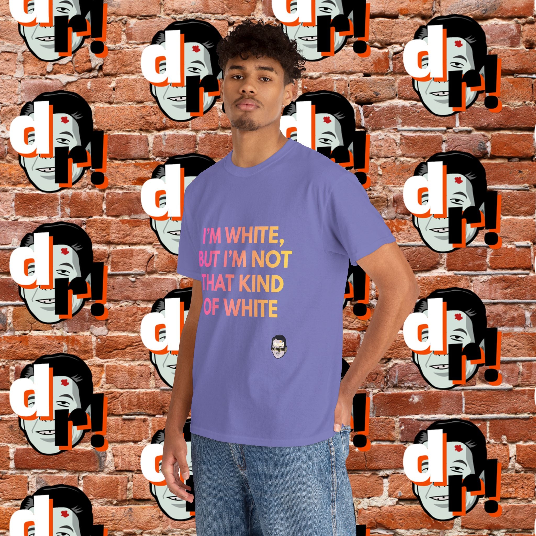 I’m White But… (Pink/Yellow Gradient Letter) Unisex Heavy Cotton Tee