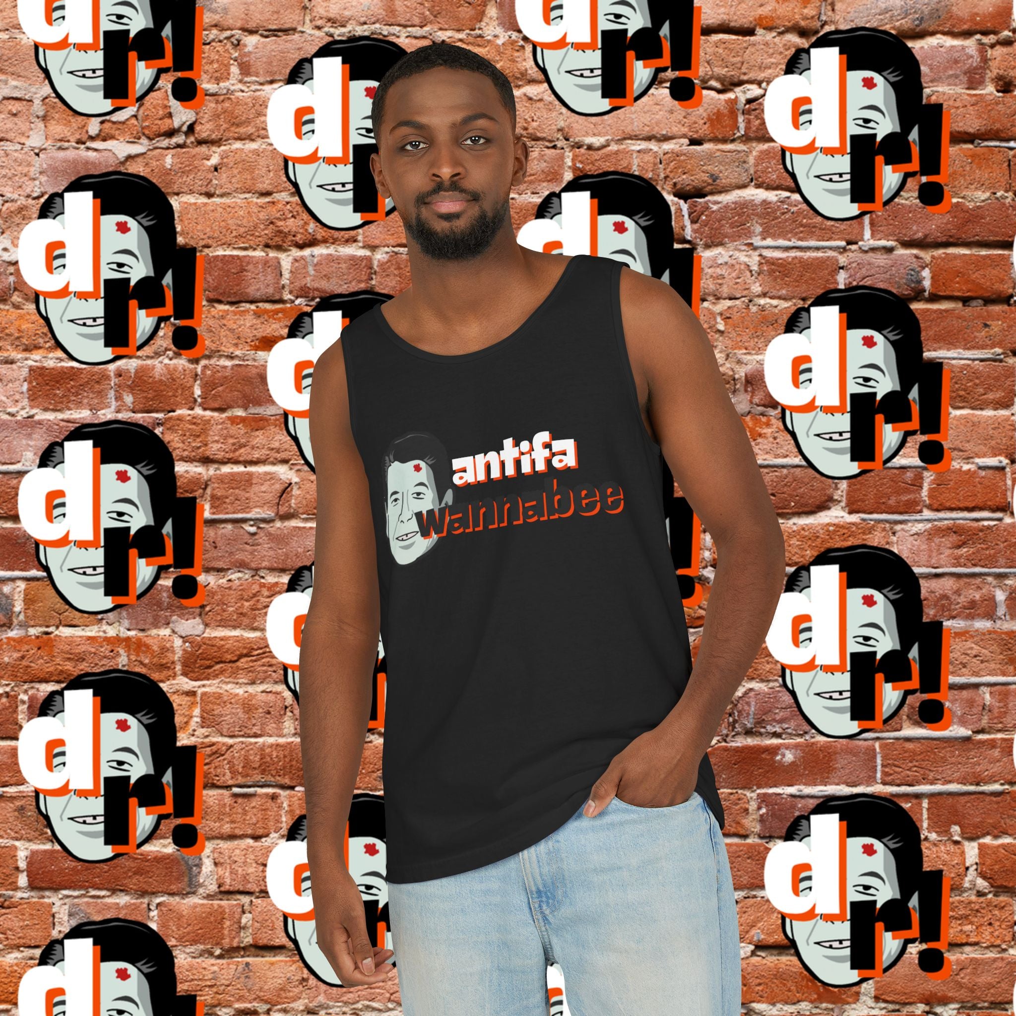 Antifa Wannabee Graphic Tank Top
