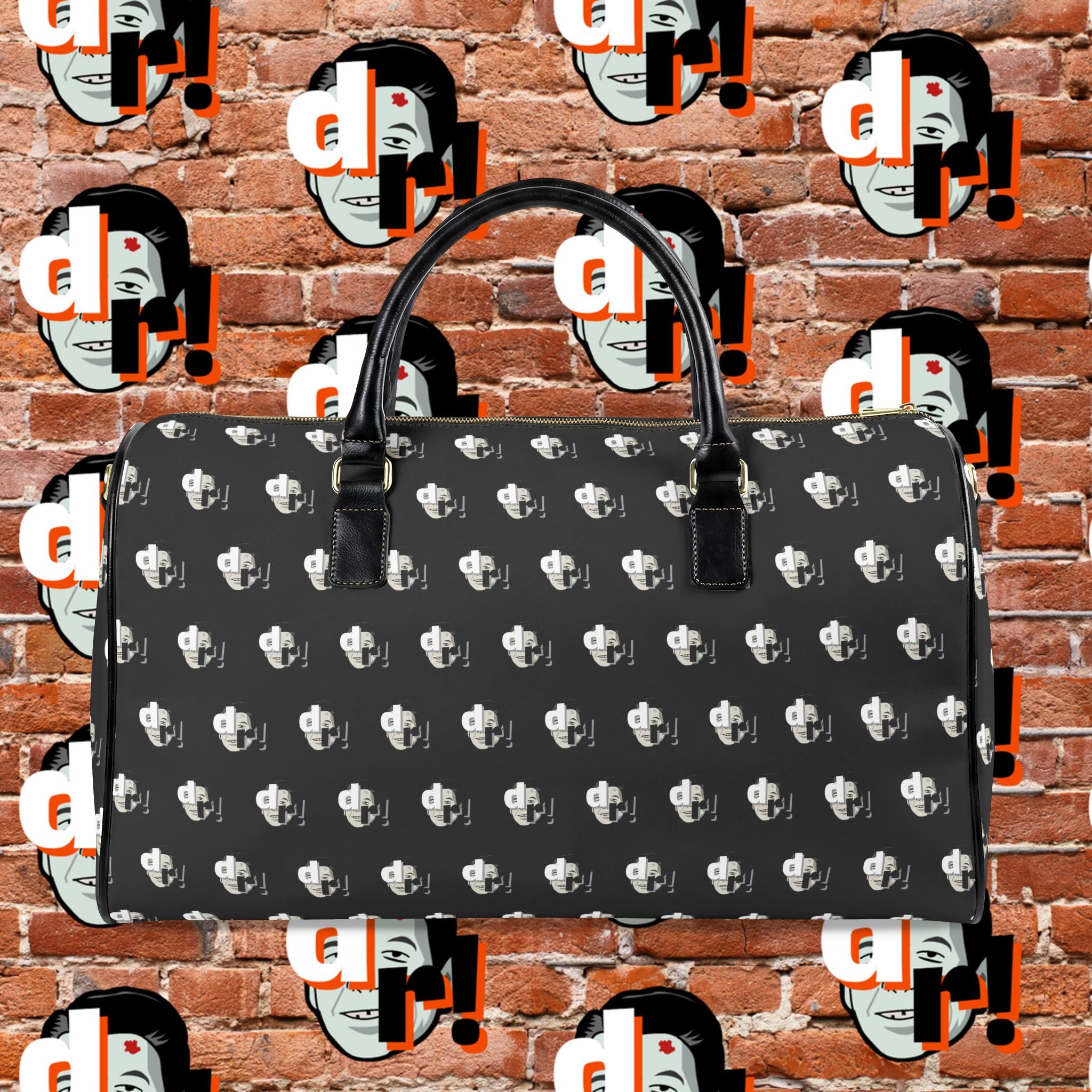 Dead Reagan Pleather Weekender Duffle- Black
