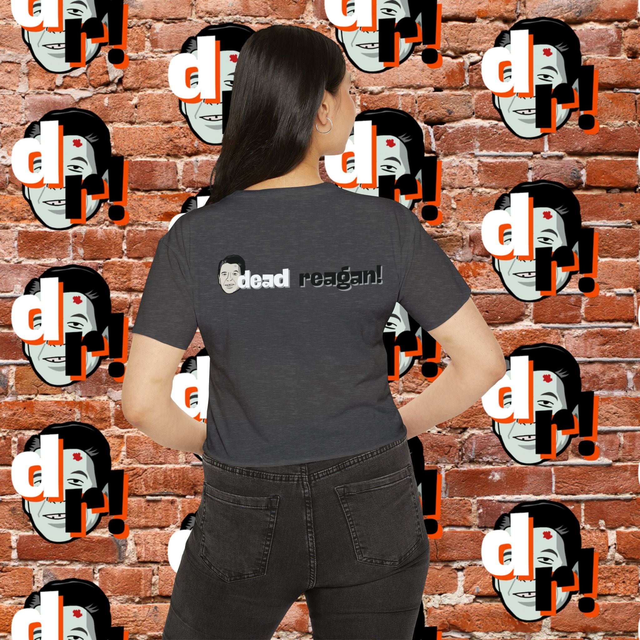 Antifa WannabeE Festival Crop Top (Monochrome Letter)
