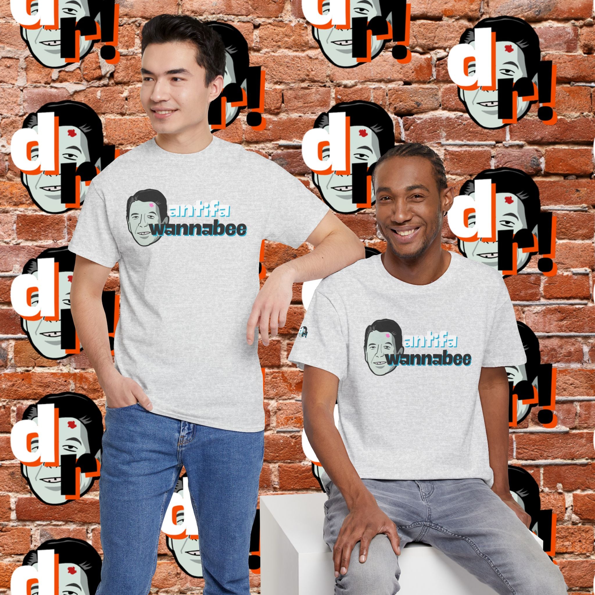 Antifa Wannabee (Teal) Unisex Heavy Cotton Tee