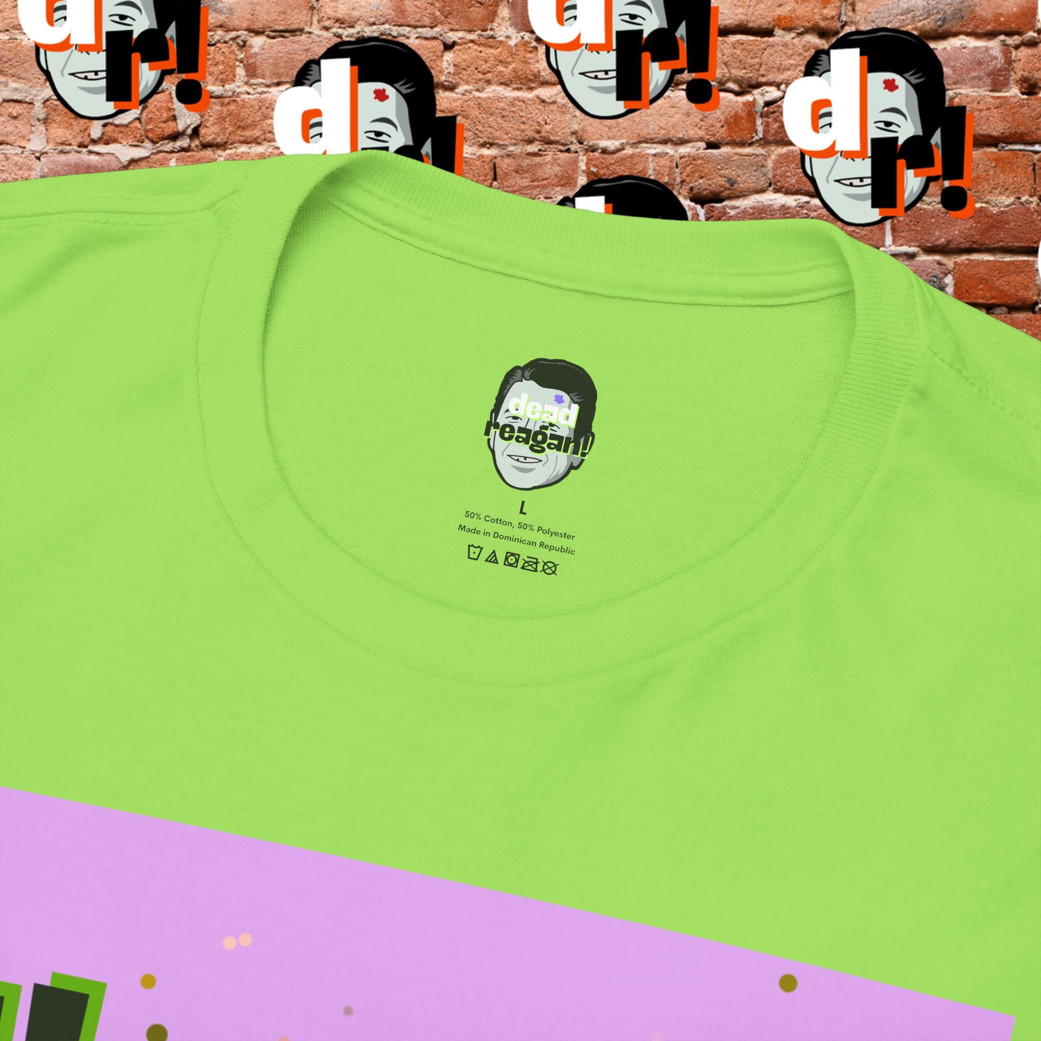 Savage Dead Reagan Graphic Tee Lavender and Lime