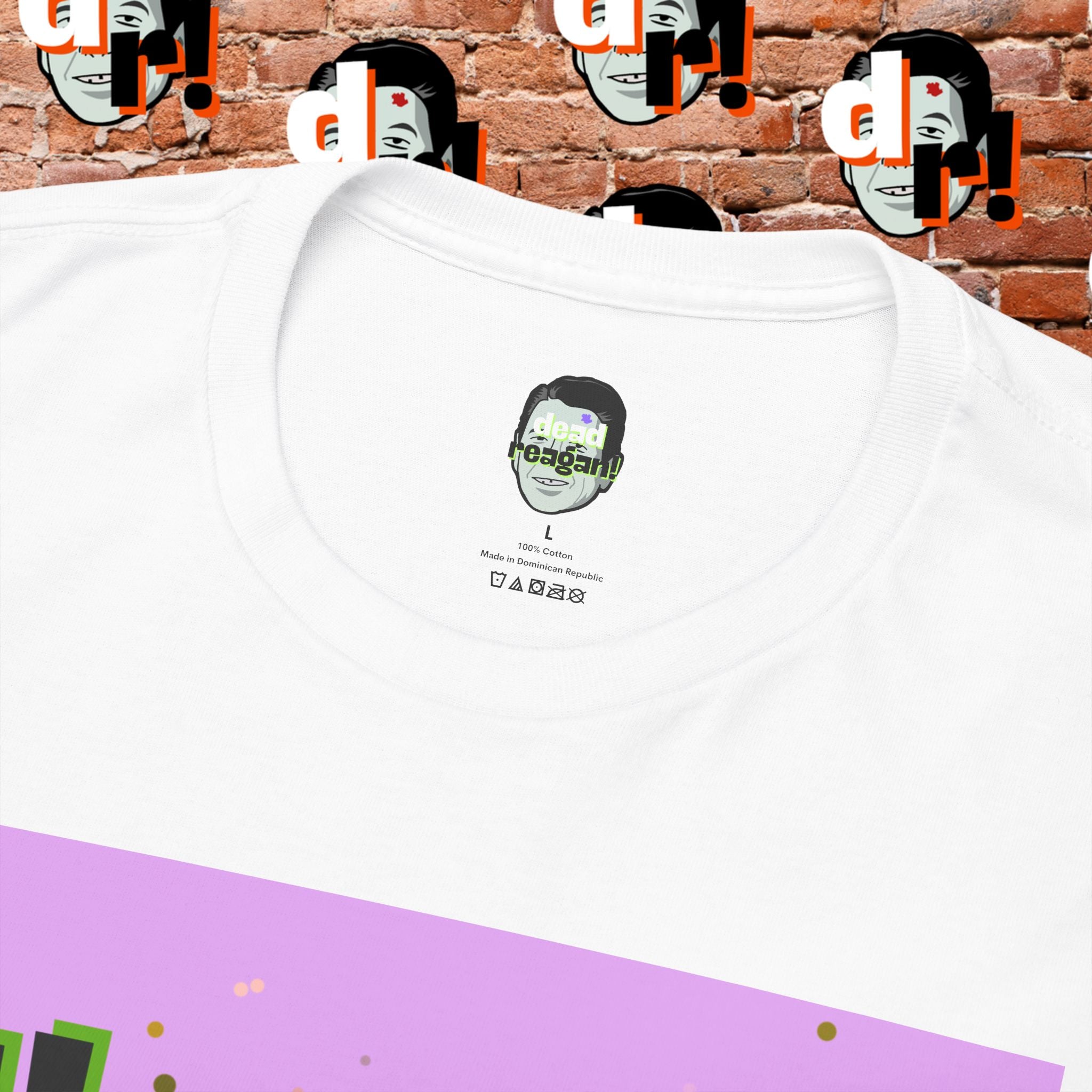 Savage Dead Reagan Graphic Tee Lavender and Lime
