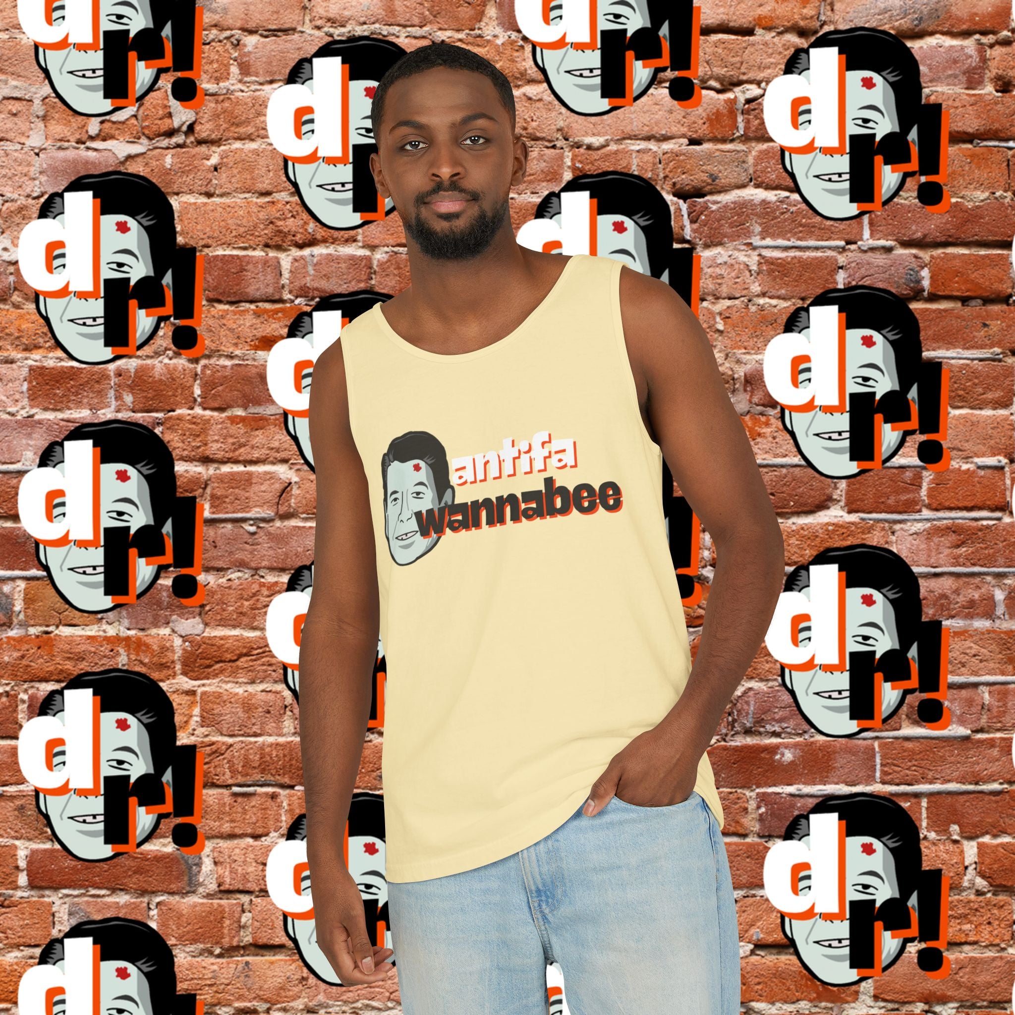 Antifa Wannabee Graphic Tank Top