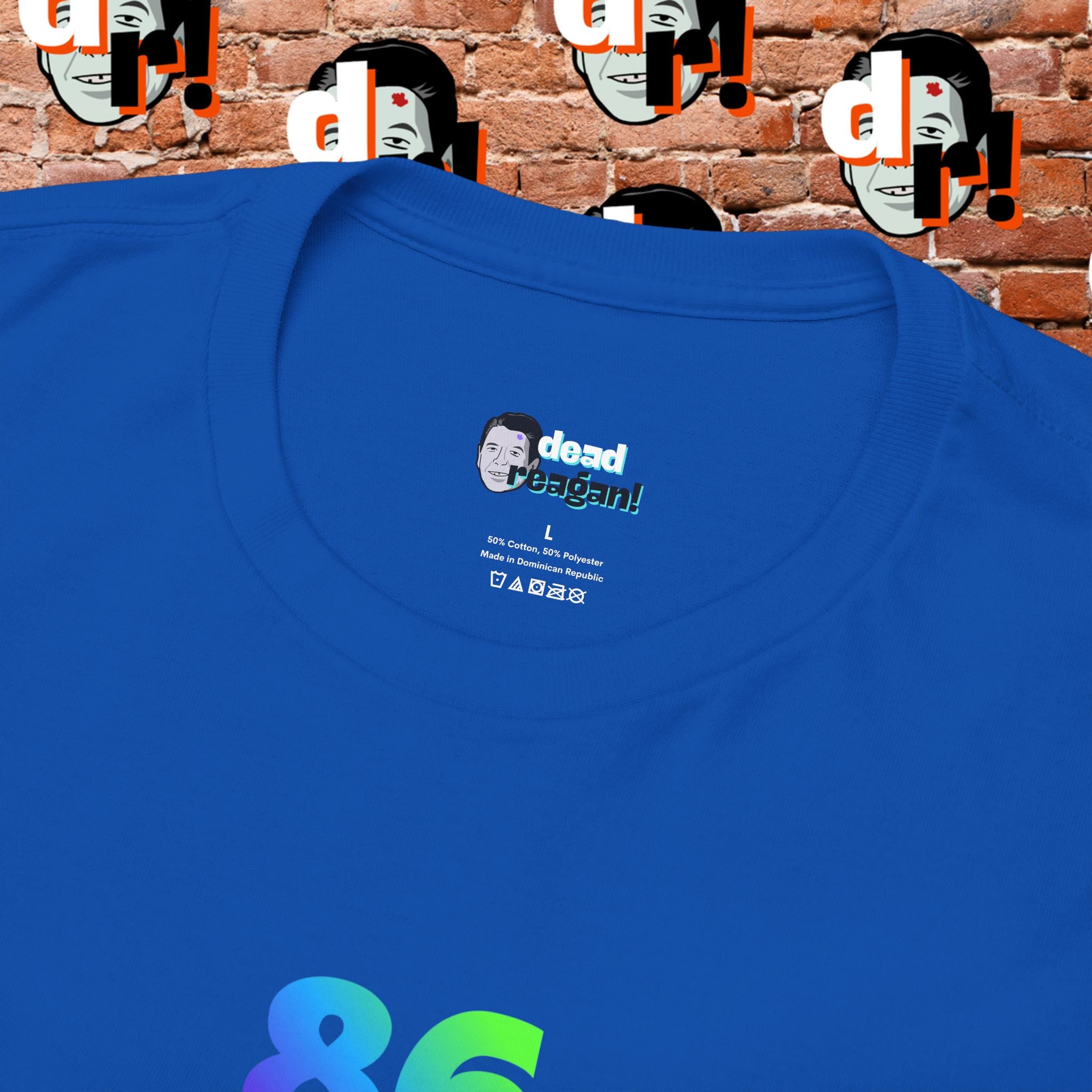86/47 Lime & Blue Unisex Heavy Cotton Tee