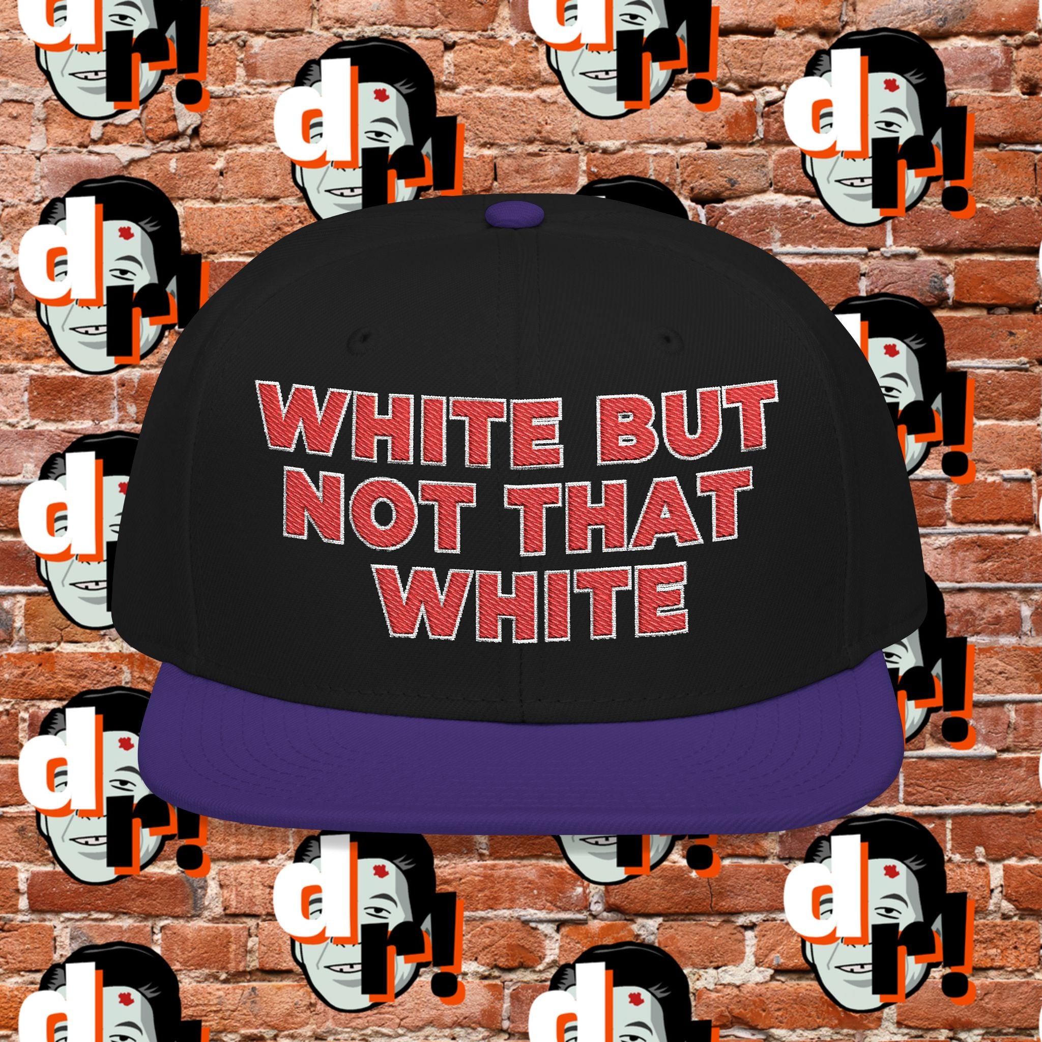White But Not That White (Red Letter w/o) Snapback