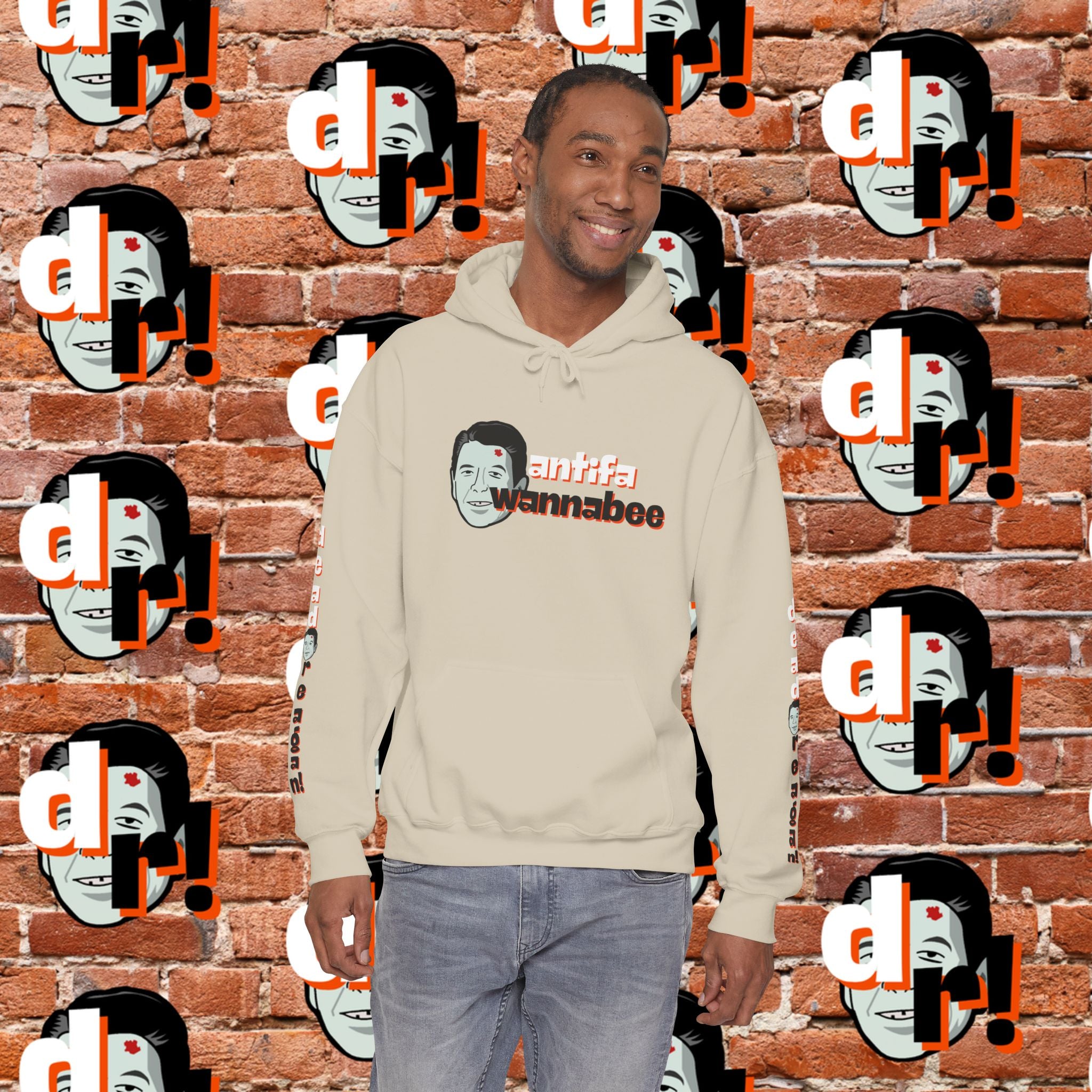 Antifa Wannabee Hoodie Graphic Pullover