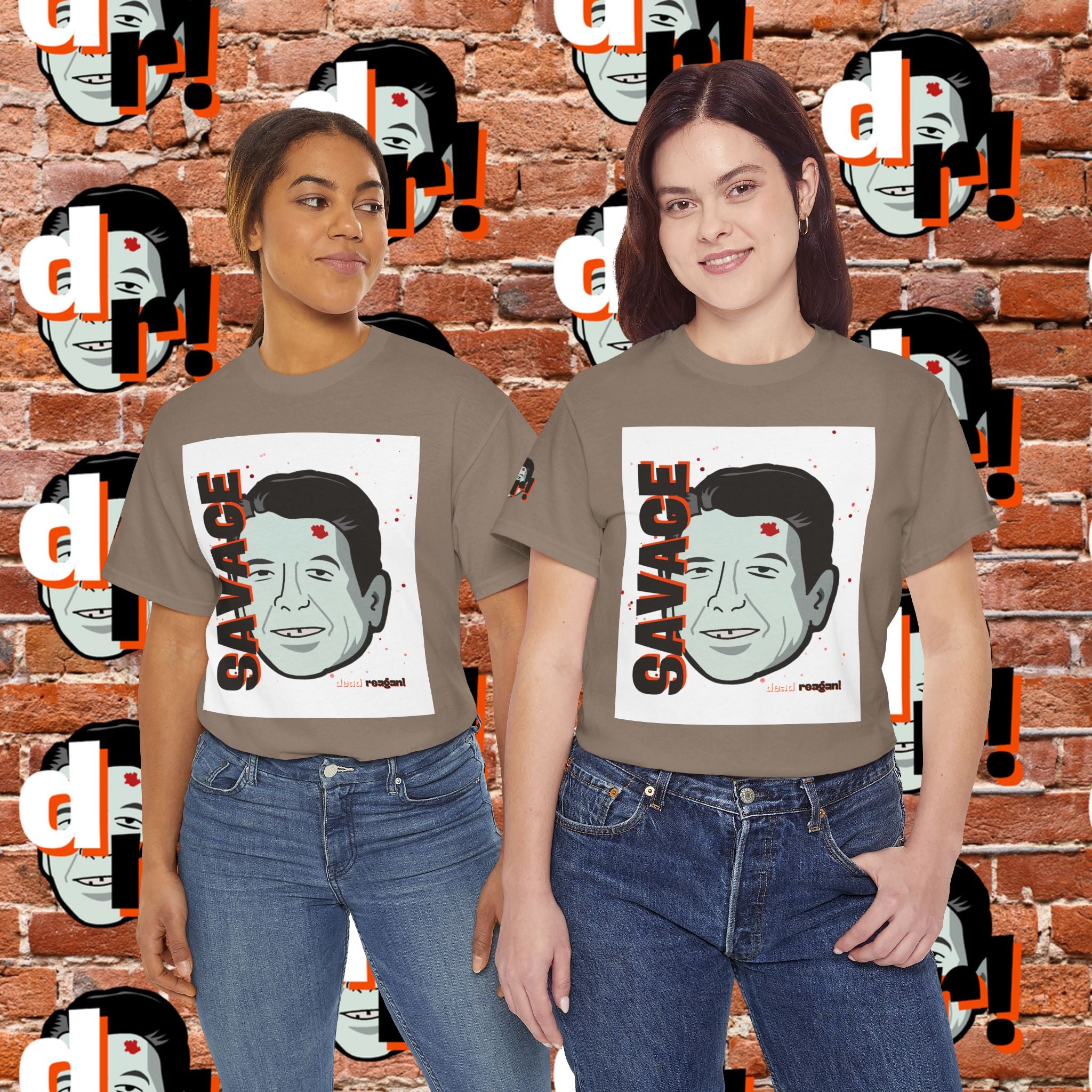 Savage Dead Reagan Graphic Tee White