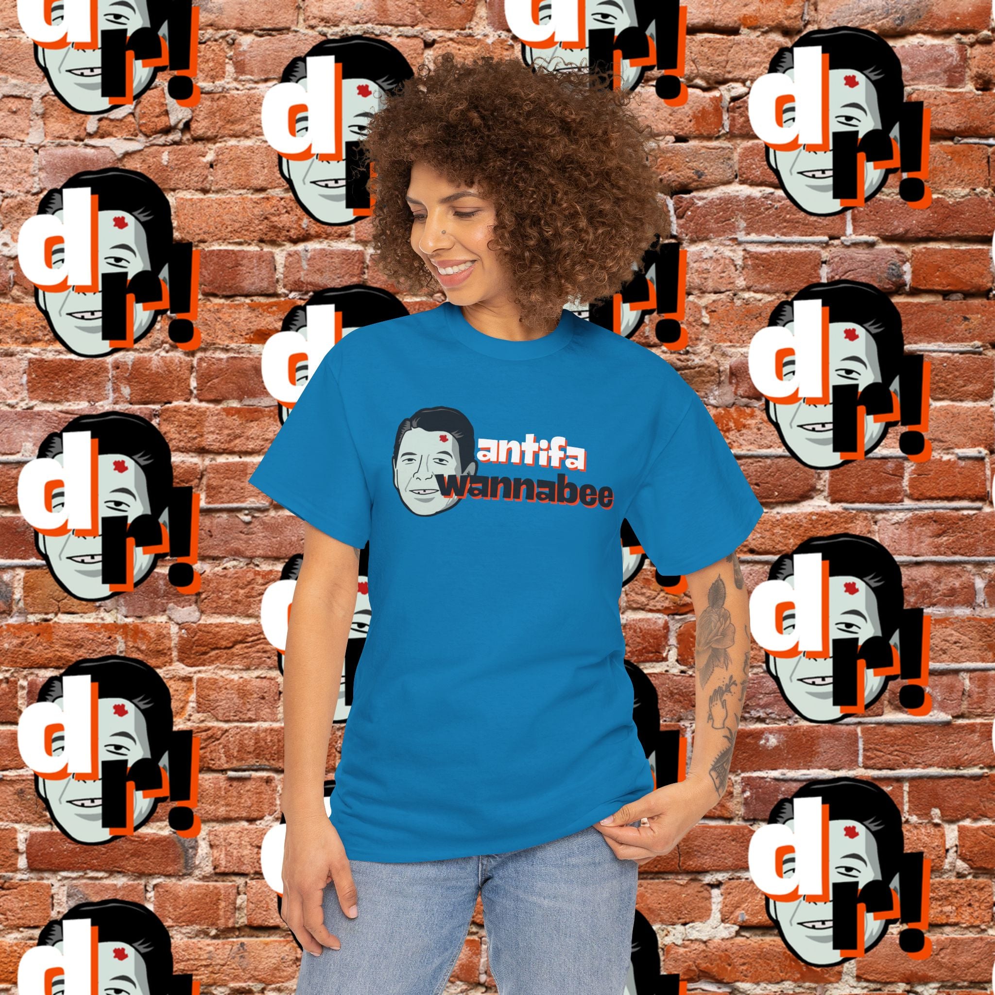 Antifa Wannabee (Orange) Unisex Heavy Cotton Tee