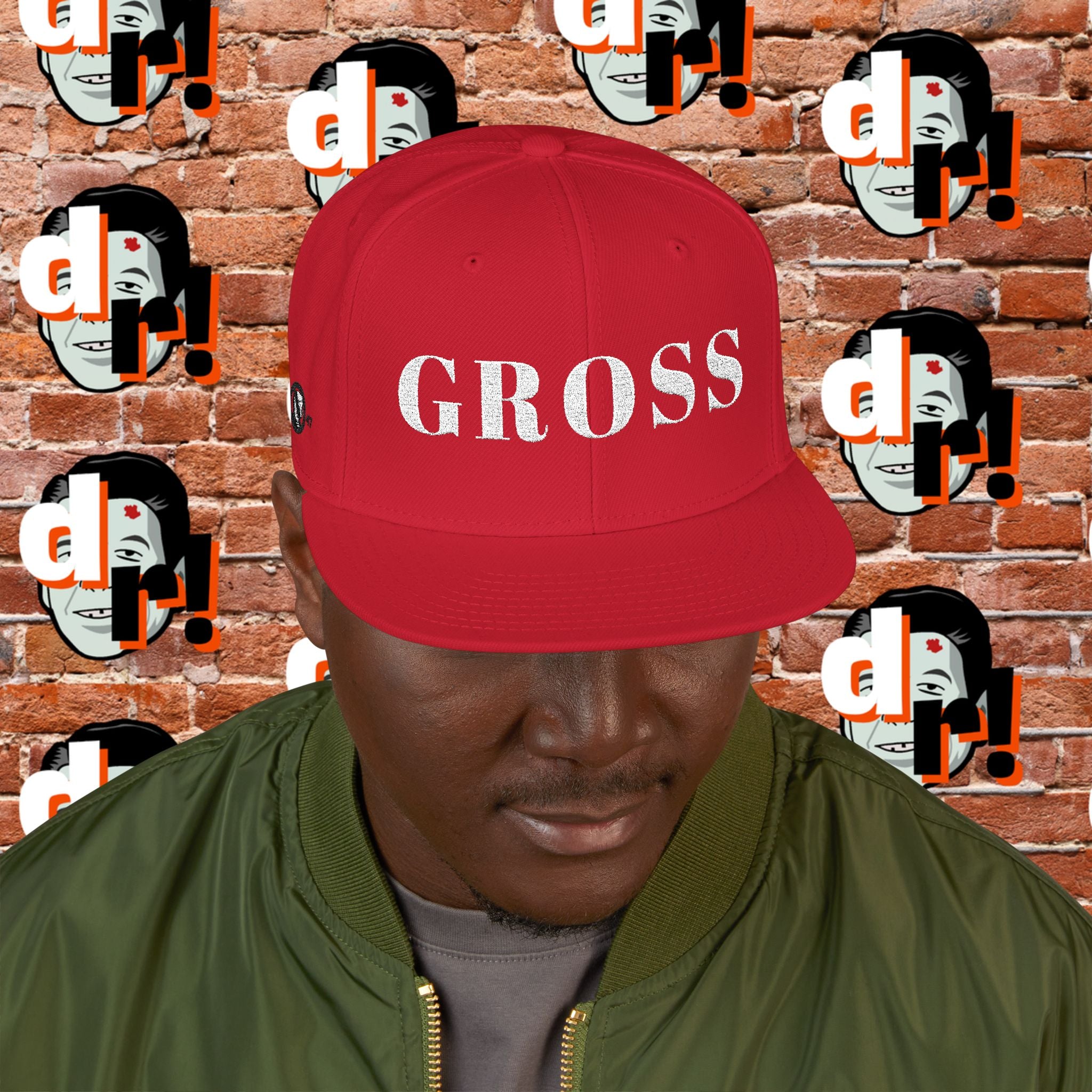Gross Red Snapback (Embroidery)