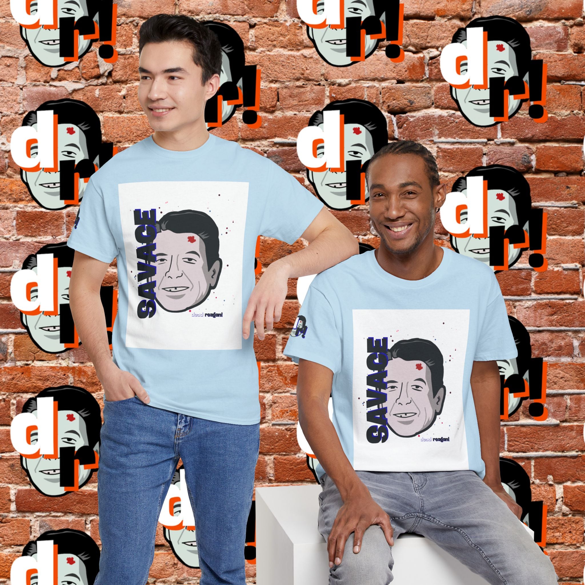 Savage Dead Reagan Graphic Tee Blue