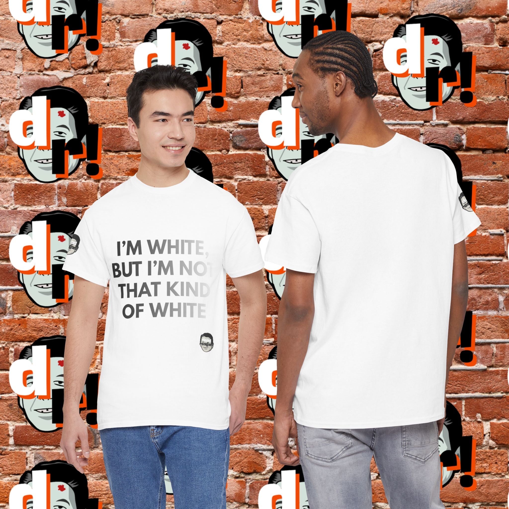 I’m White Buy… (B/W Gradient Letter) Unisex Heavy Cotton Tee