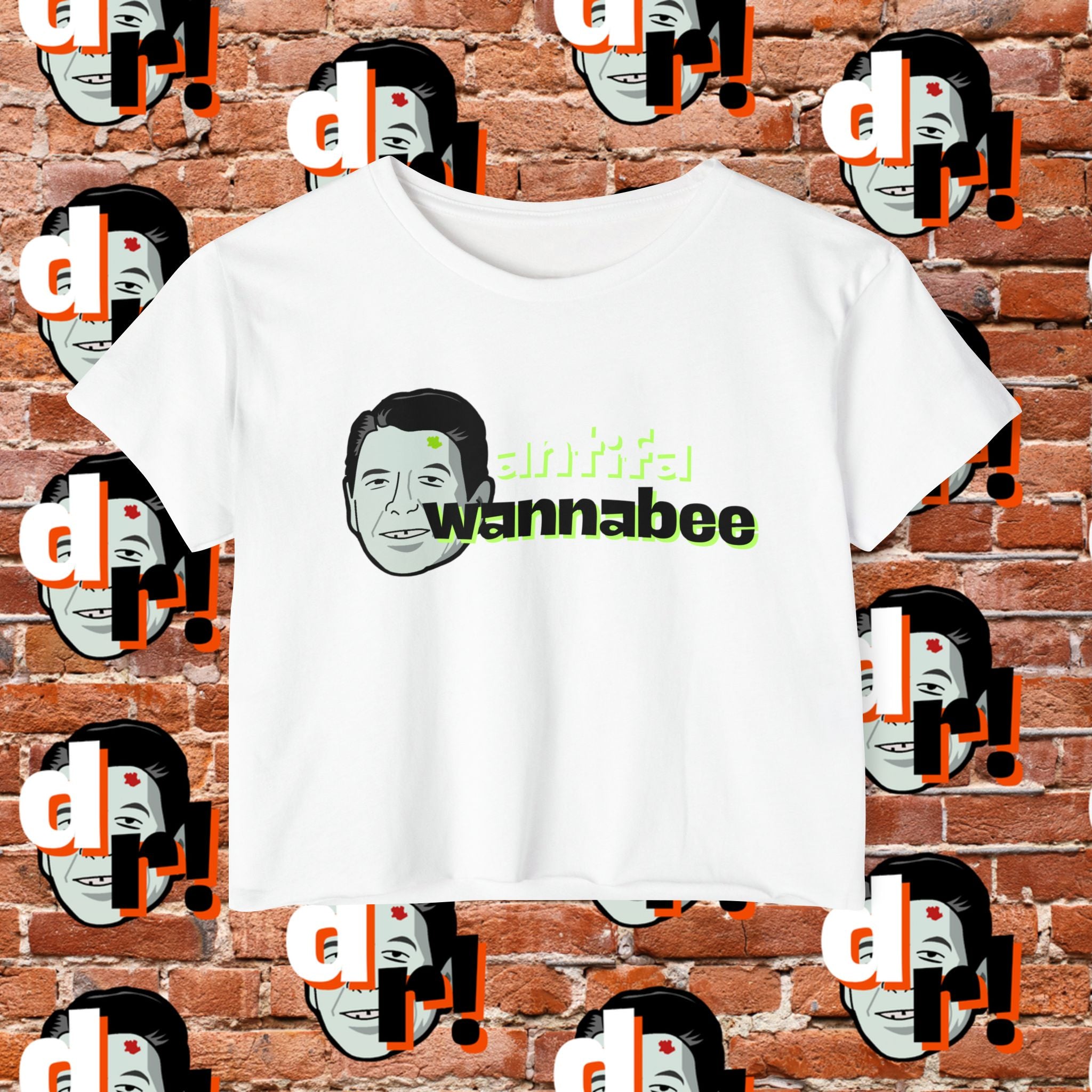Antifa Wannabe Festival Crop Top (Lime Letter)
