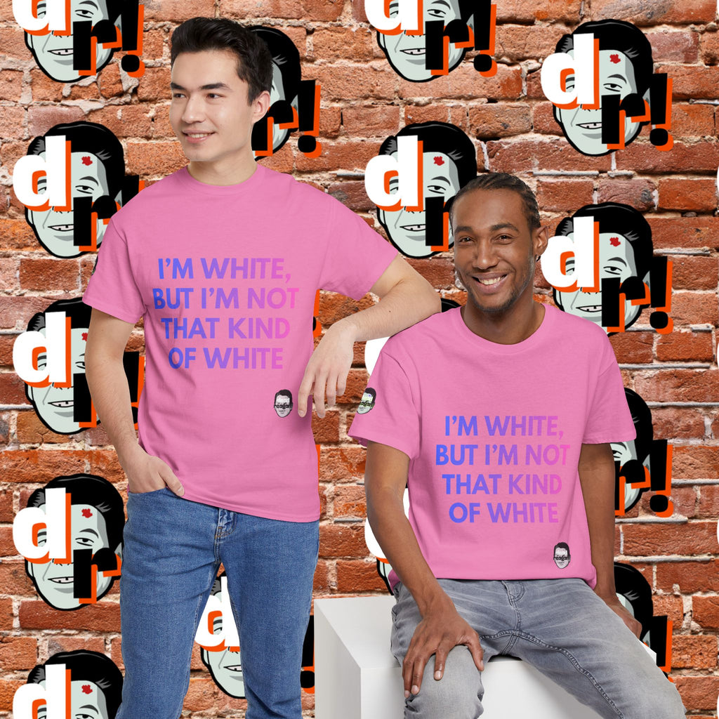 I’m White But… (Pink/Blue Gradient Letter) Unisex Heavy Cotton Tee