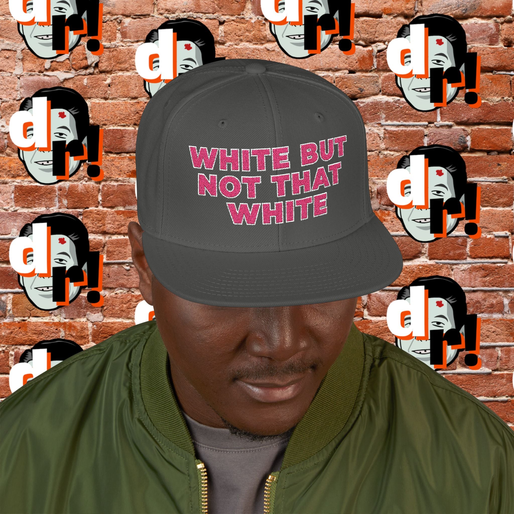 White But Not That White (Pink Letter W/O) Snapback