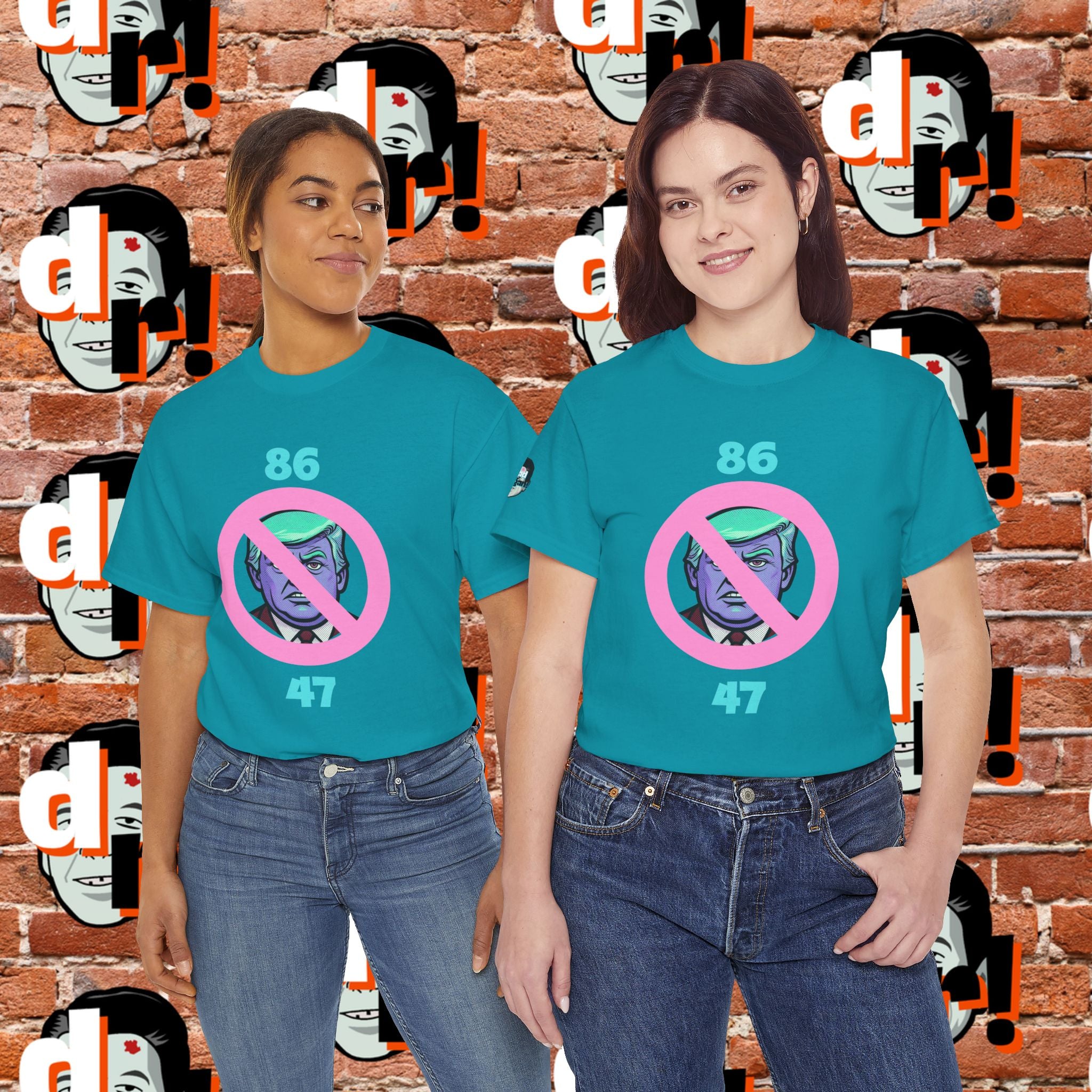 86/47 Teal & Pink Variant Unisex Heavy Cotton Tee