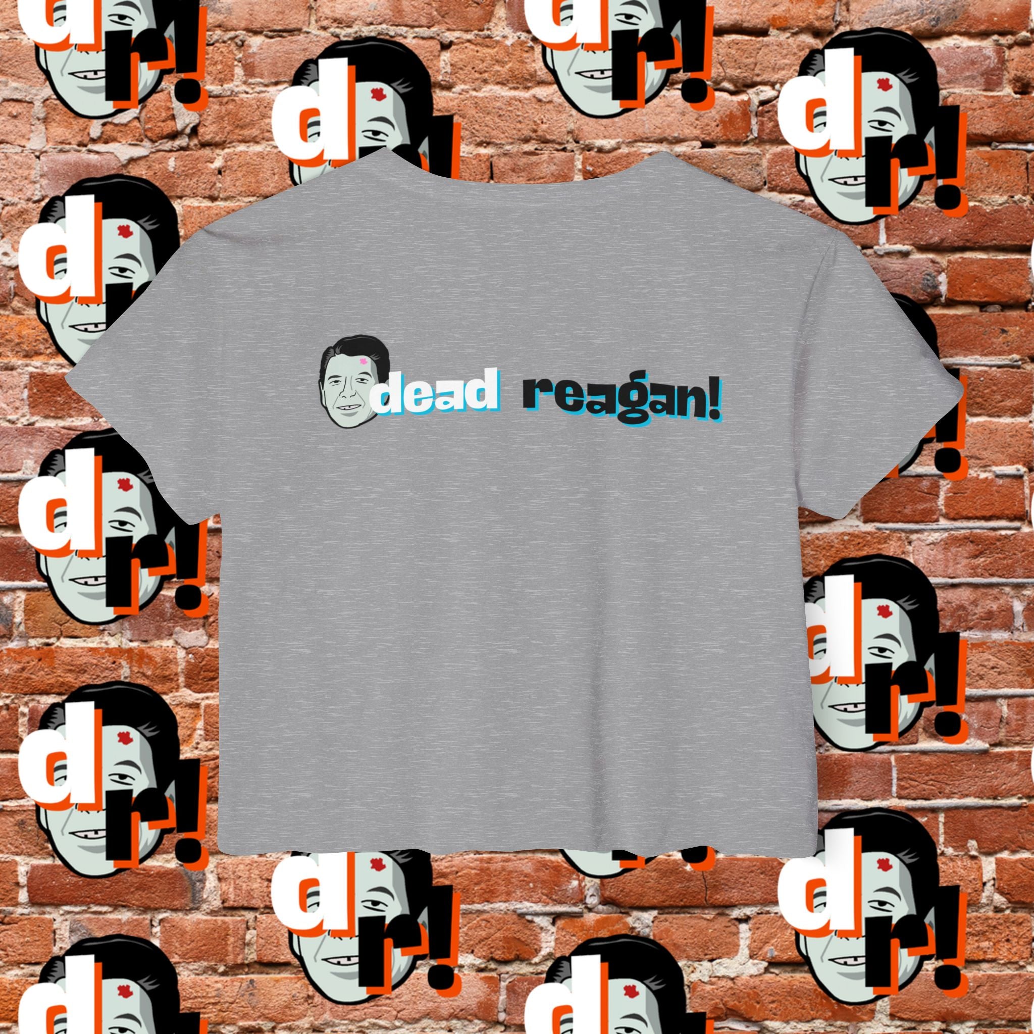 Antifa Wannabe Festival Crop Top (Teal Letter)