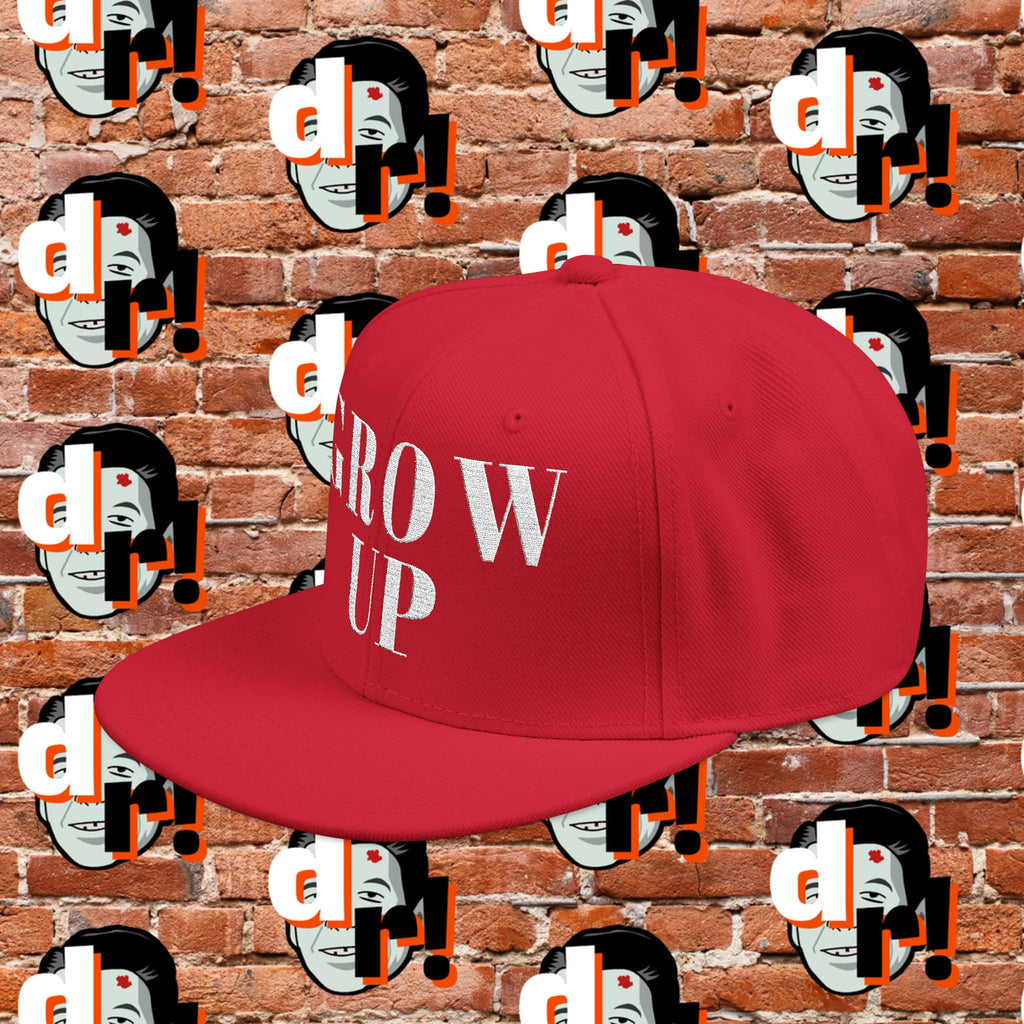 Grow Up Red Snapback (Embroidery)