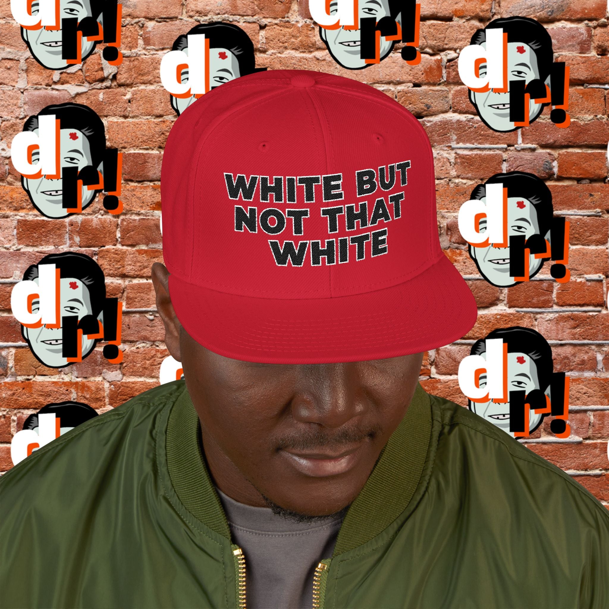 White But Not That White (Black Letter w/o)Snapback