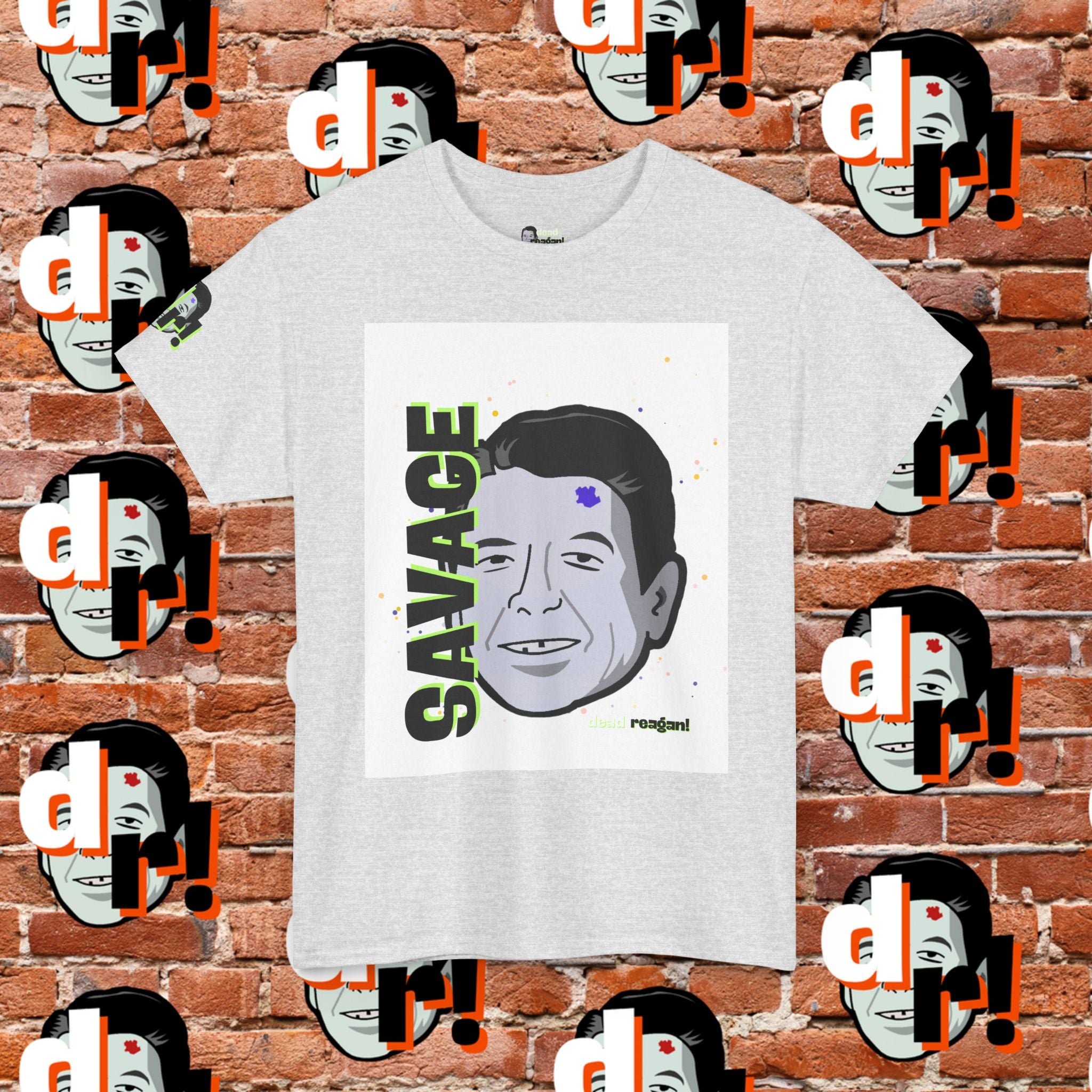 Savage Dead Reagan Graphic Tee Lime