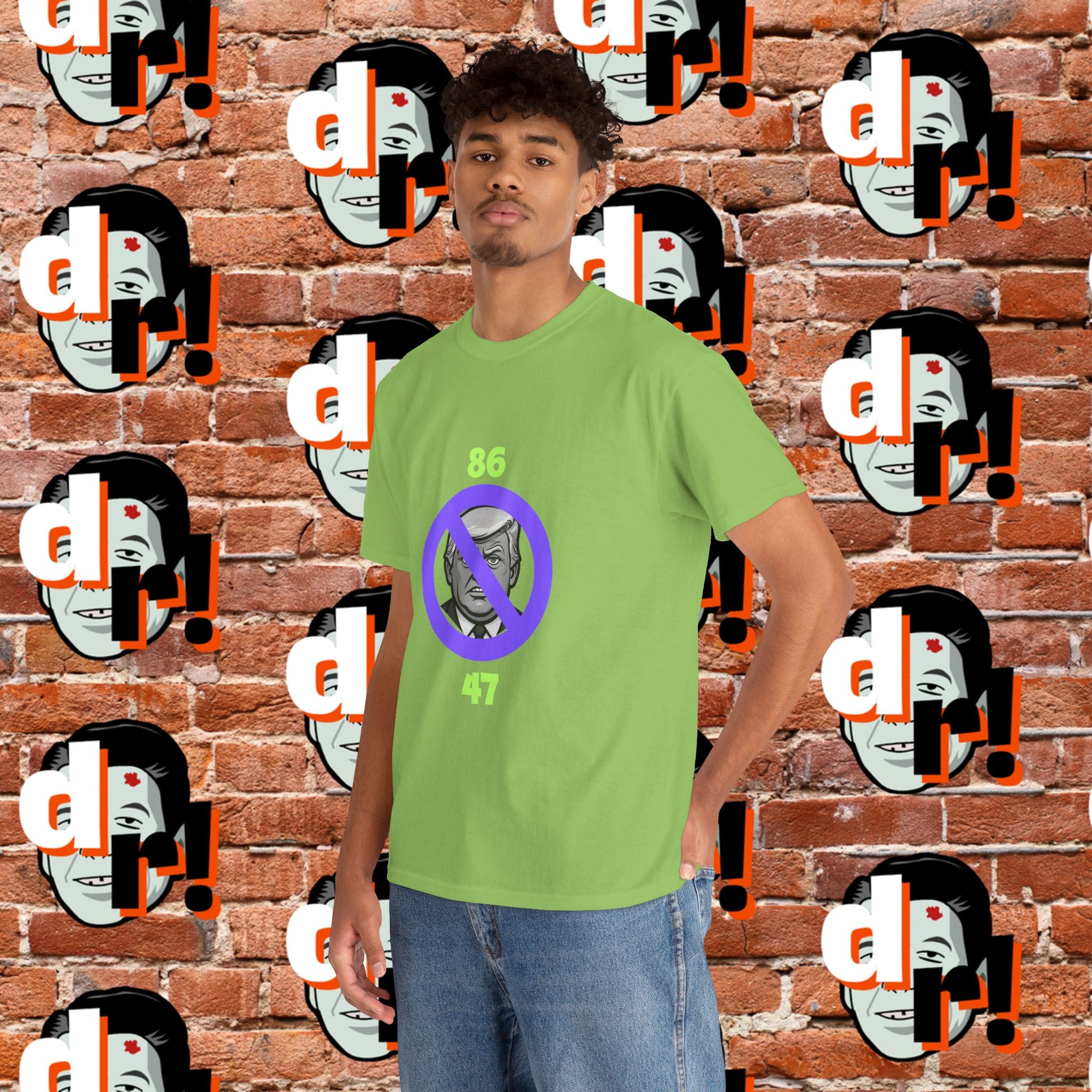 86/47 Lime & Purple  Variant Unisex Heavy Cotton Tee