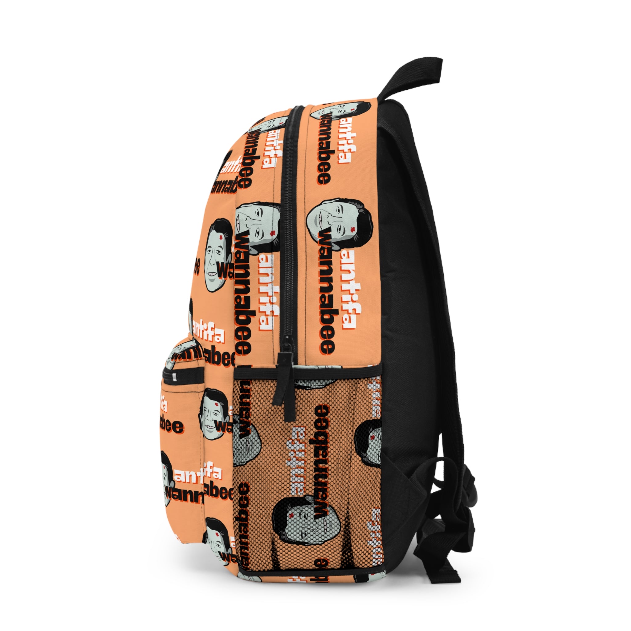Antifa Wannabee Pattern Backpack (Orange)