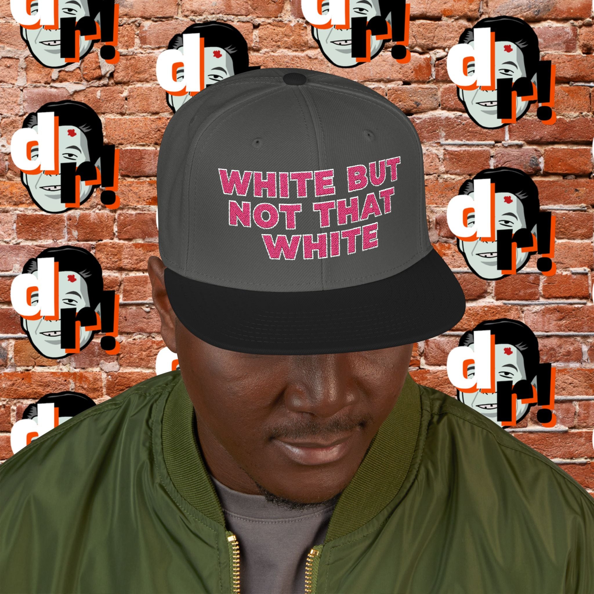 White But Not That White (Pink Letter W/O) Snapback