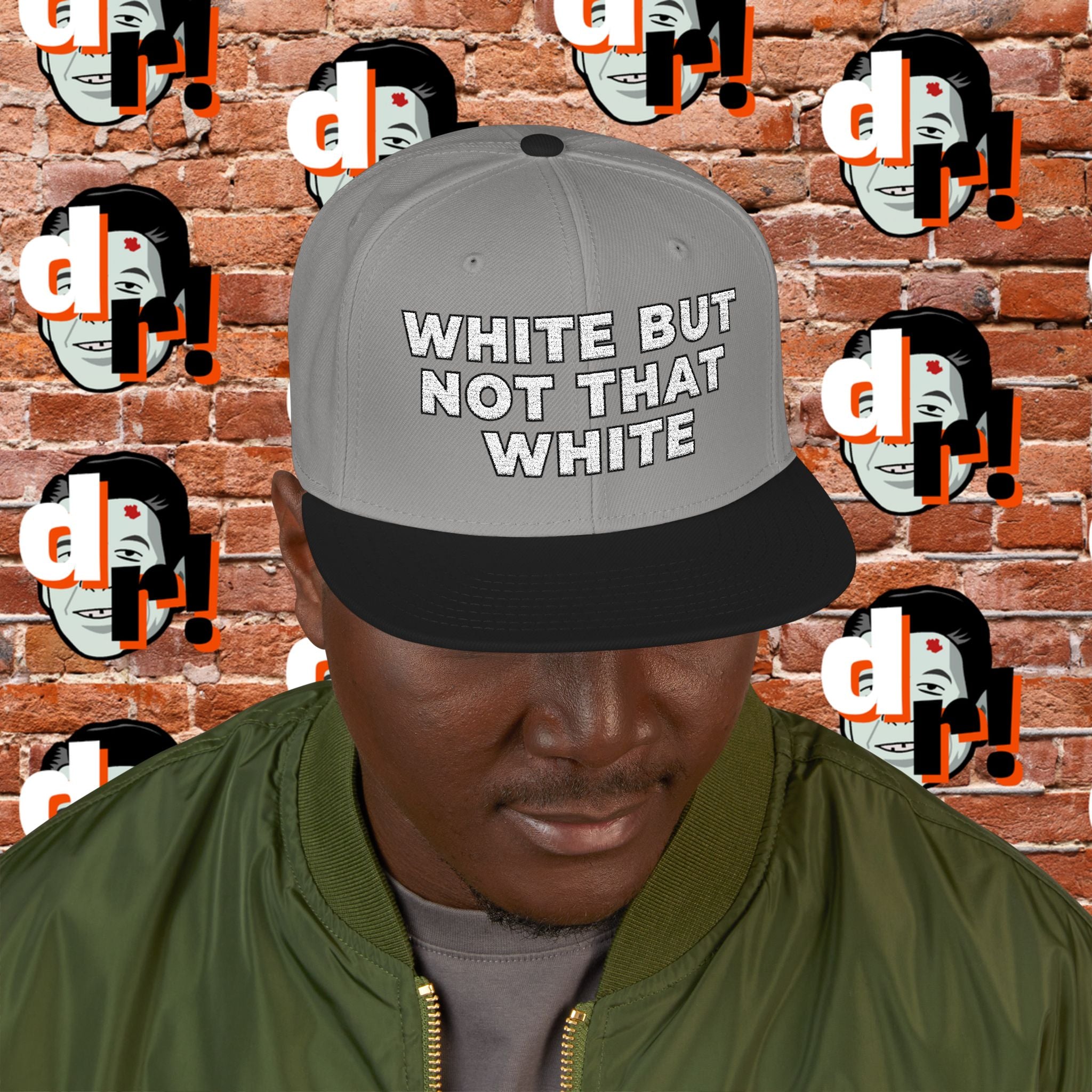 White But Not That White (White Letter b/o) Snapback