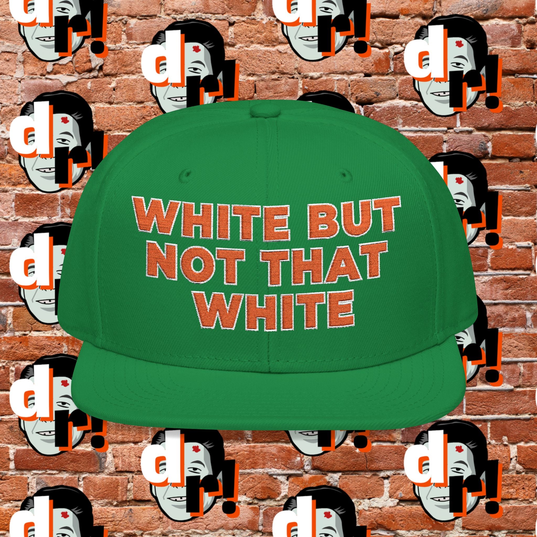 White But Not That White (Orange Letter w/o) Snapback