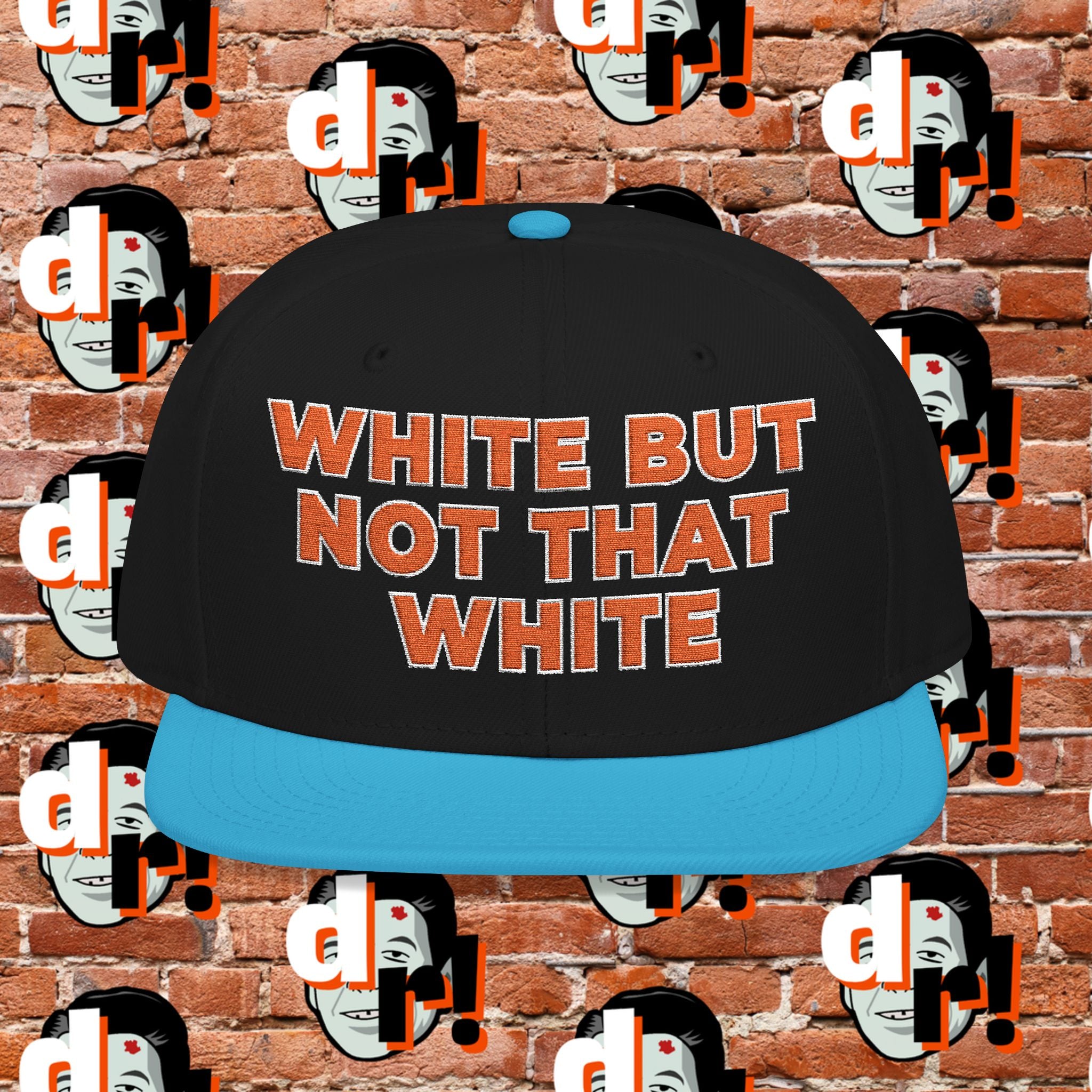 White But Not That White (Orange Letter w/o) Snapback